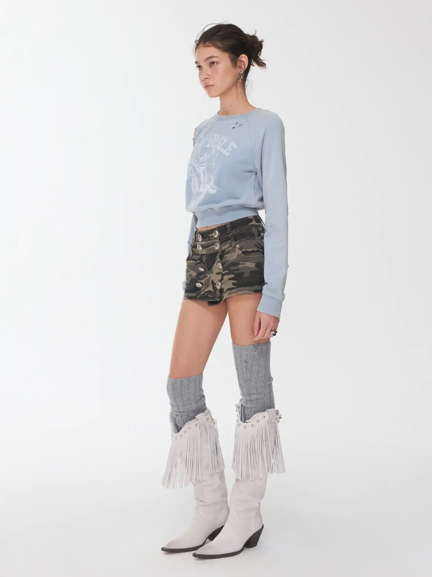 1Jinn Studio Camouflage Canvas Skort | Canton Collective