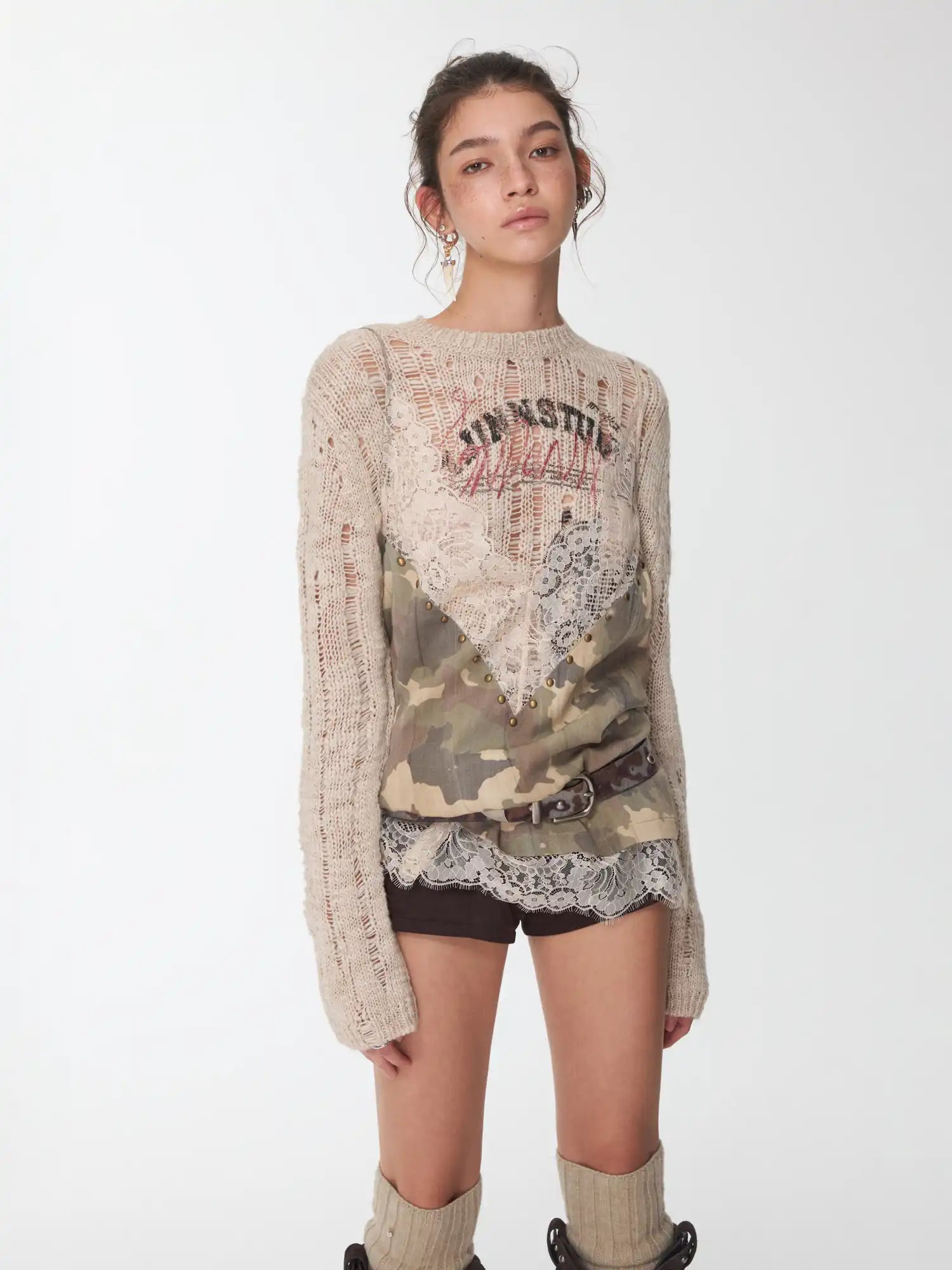1Jinn Studio Camouflage Lace Cami Top | Canton Collective