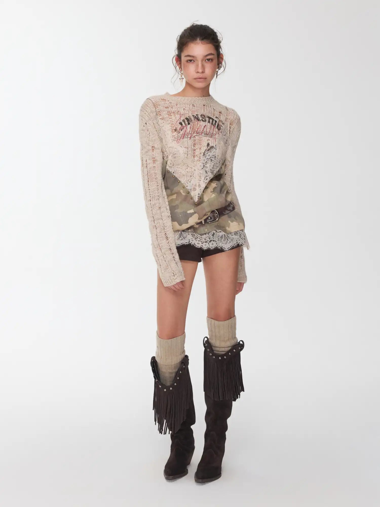 1Jinn Studio Camouflage Lace Cami Top | Canton Collective