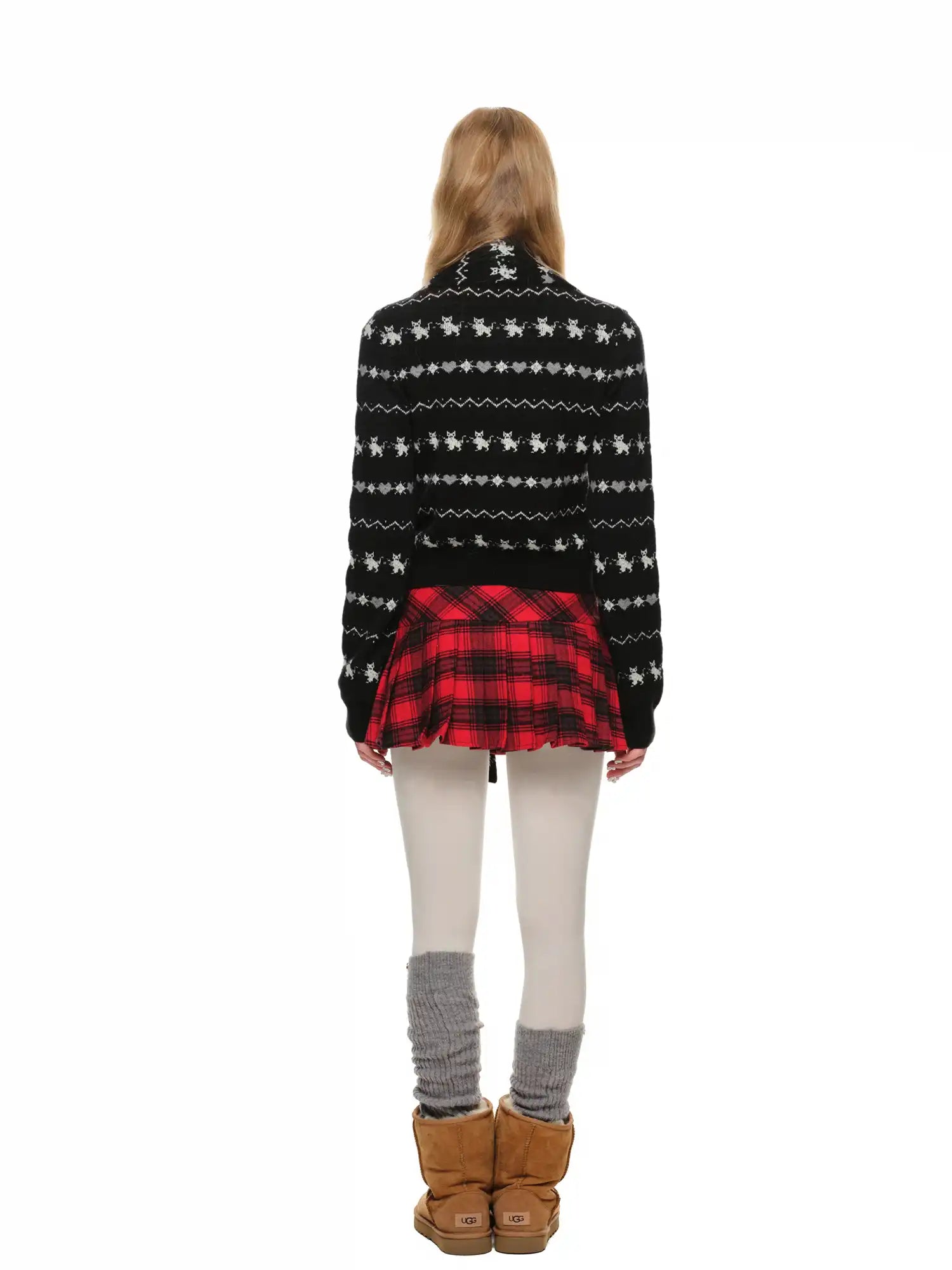 1Jinn Studio Cat-Patterned Fair Isle Knit Cardigan | Canton Collective