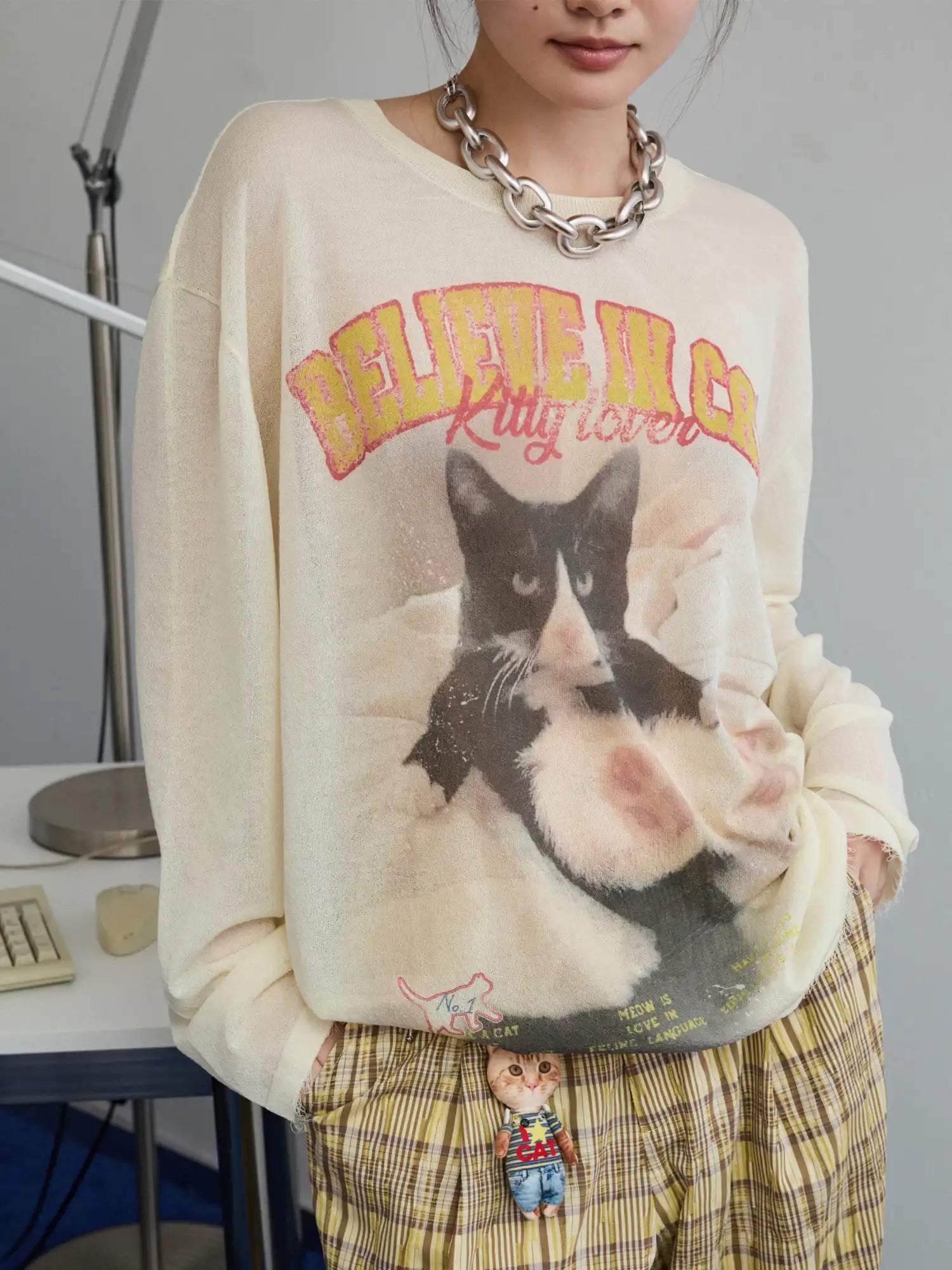1Jinn Studio Cat Relaxed Sheer Knit Top | Canton Collective