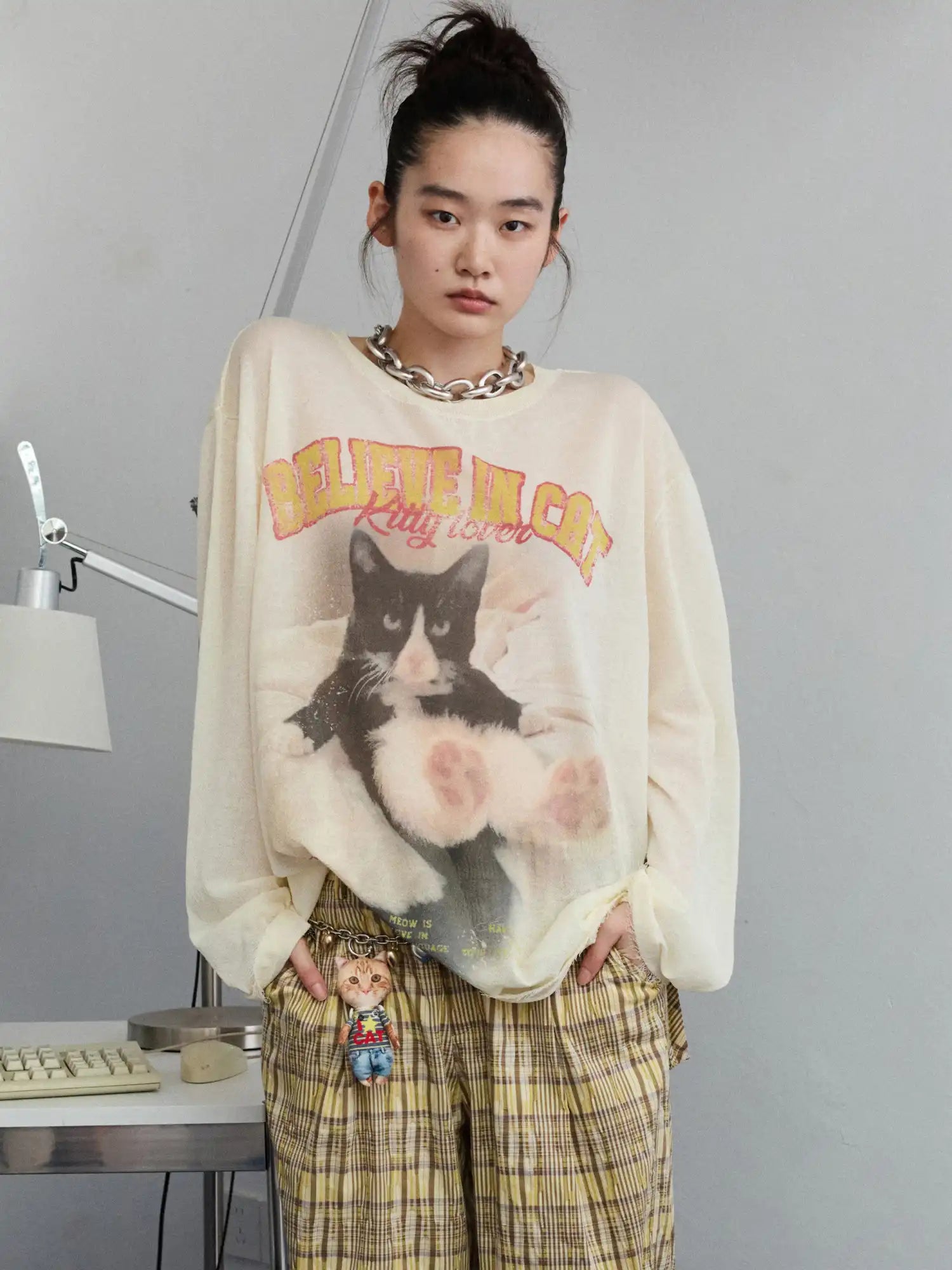 1Jinn Studio Cat Relaxed Sheer Knit Top | Canton Collective
