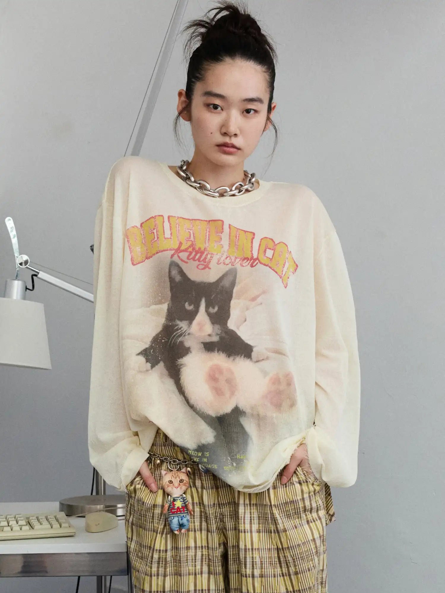1Jinn Studio Cat Relaxed Sheer Knit Top | Canton Collective