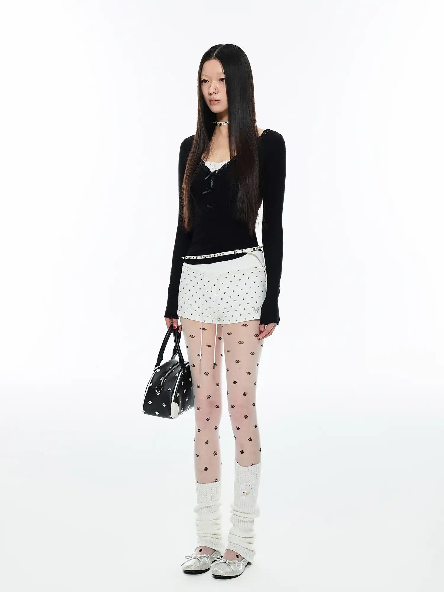 1Jinn Studio Chic Lace-Trim V-Neck Knit Top | Canton Collective