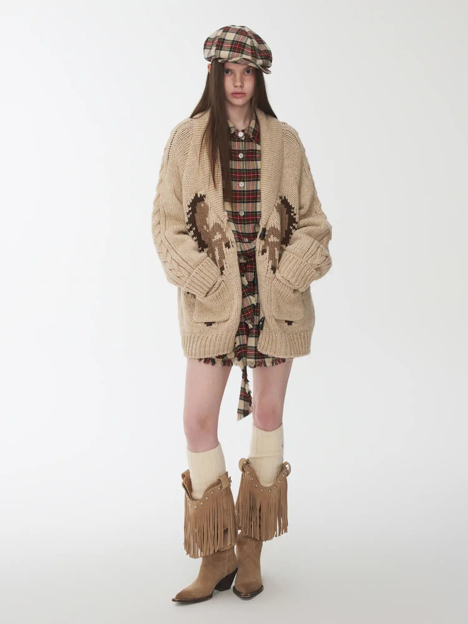 1Jinn Studio Chunky Knit Pony Cardigan | Canton Collective