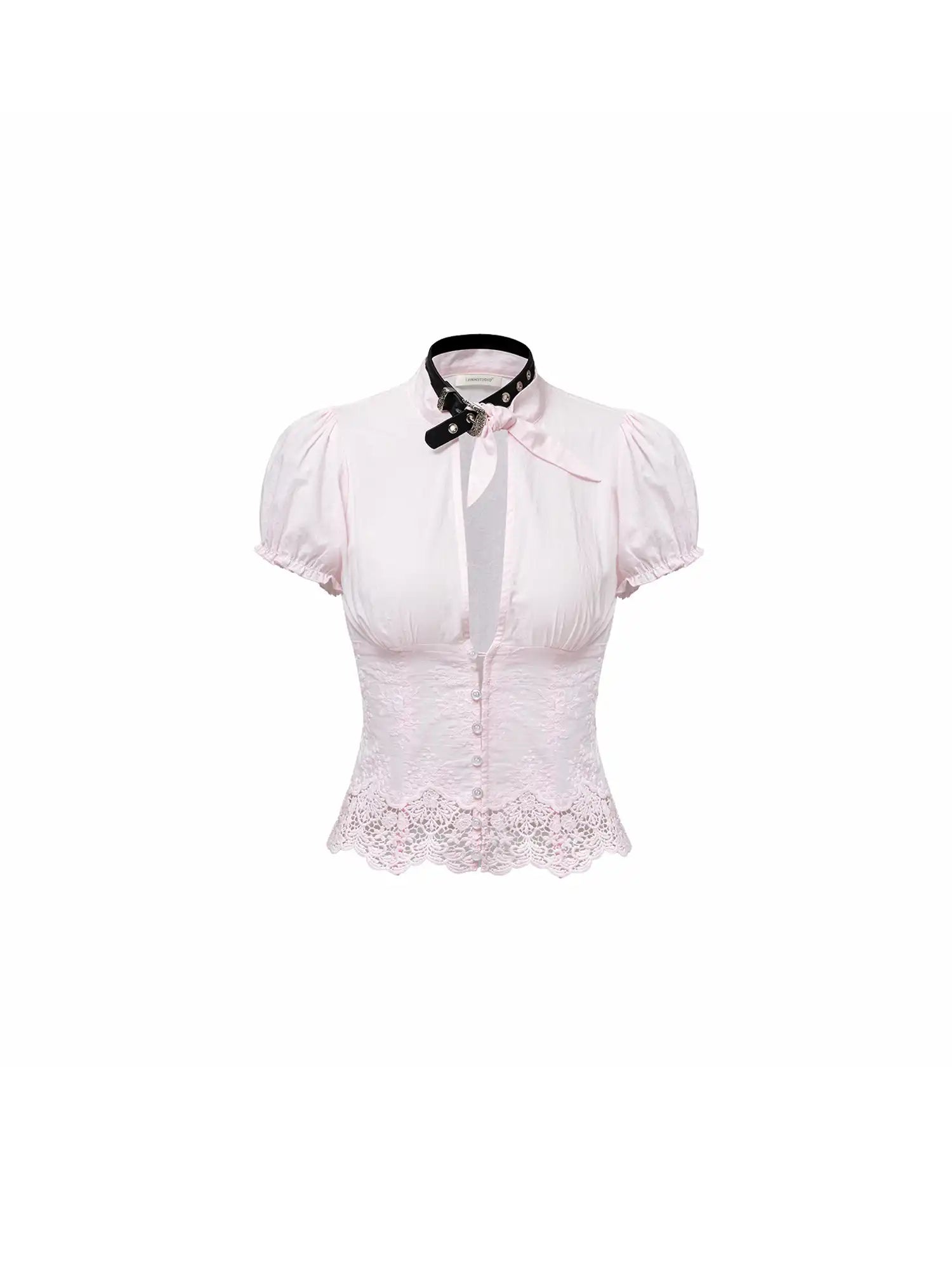 1Jinn Studio Cinched Waist Cotton Eyelet Crop Top | Canton Collective