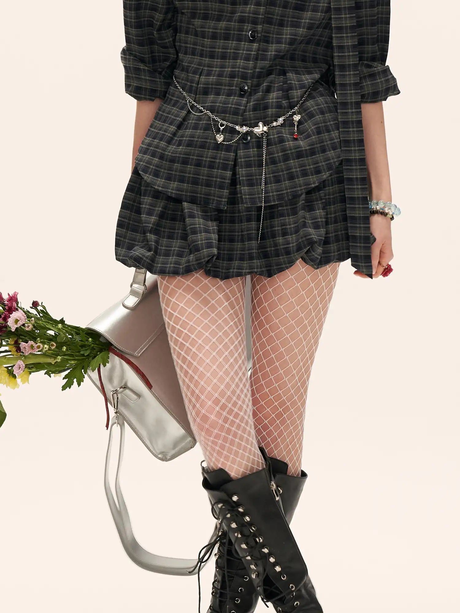 MAMC Classic Plaid Mini Bubble Hem Skirt | Canton Collective
