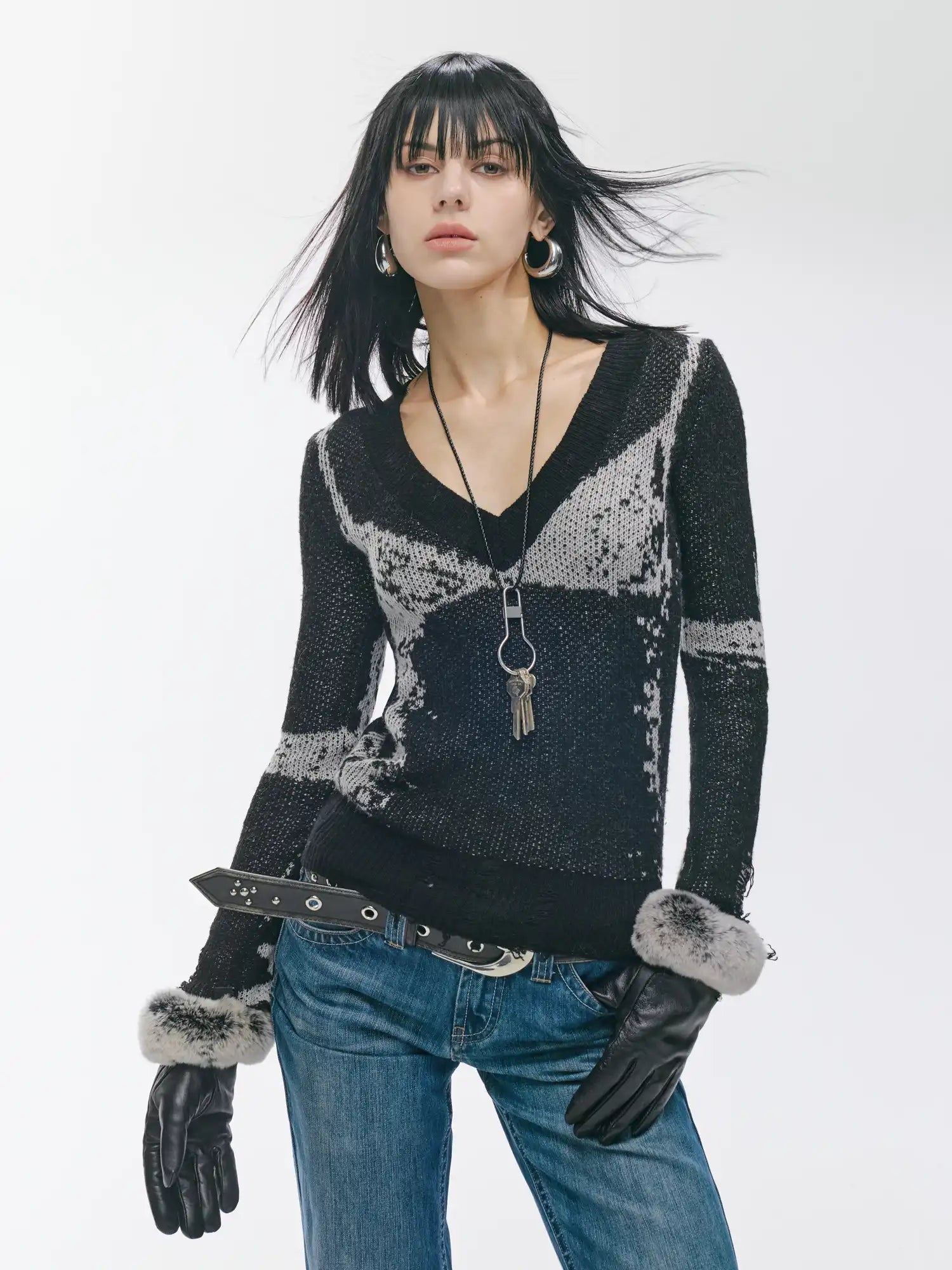 2th Desire Color-Blocked Jacquard Wool Sweater | Canton Collective