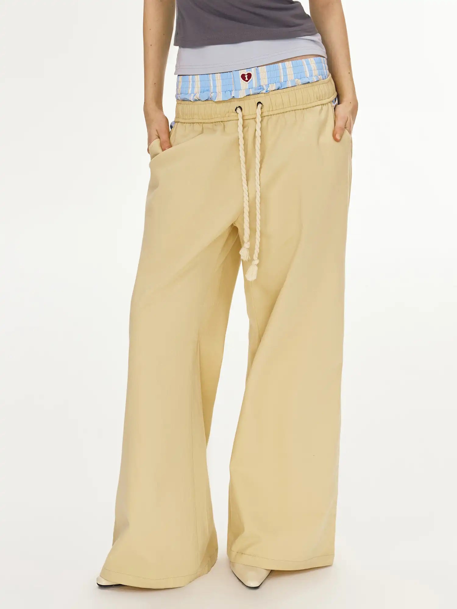 Deleteex Color Block Waist Palazzo Pants | Canton Collective