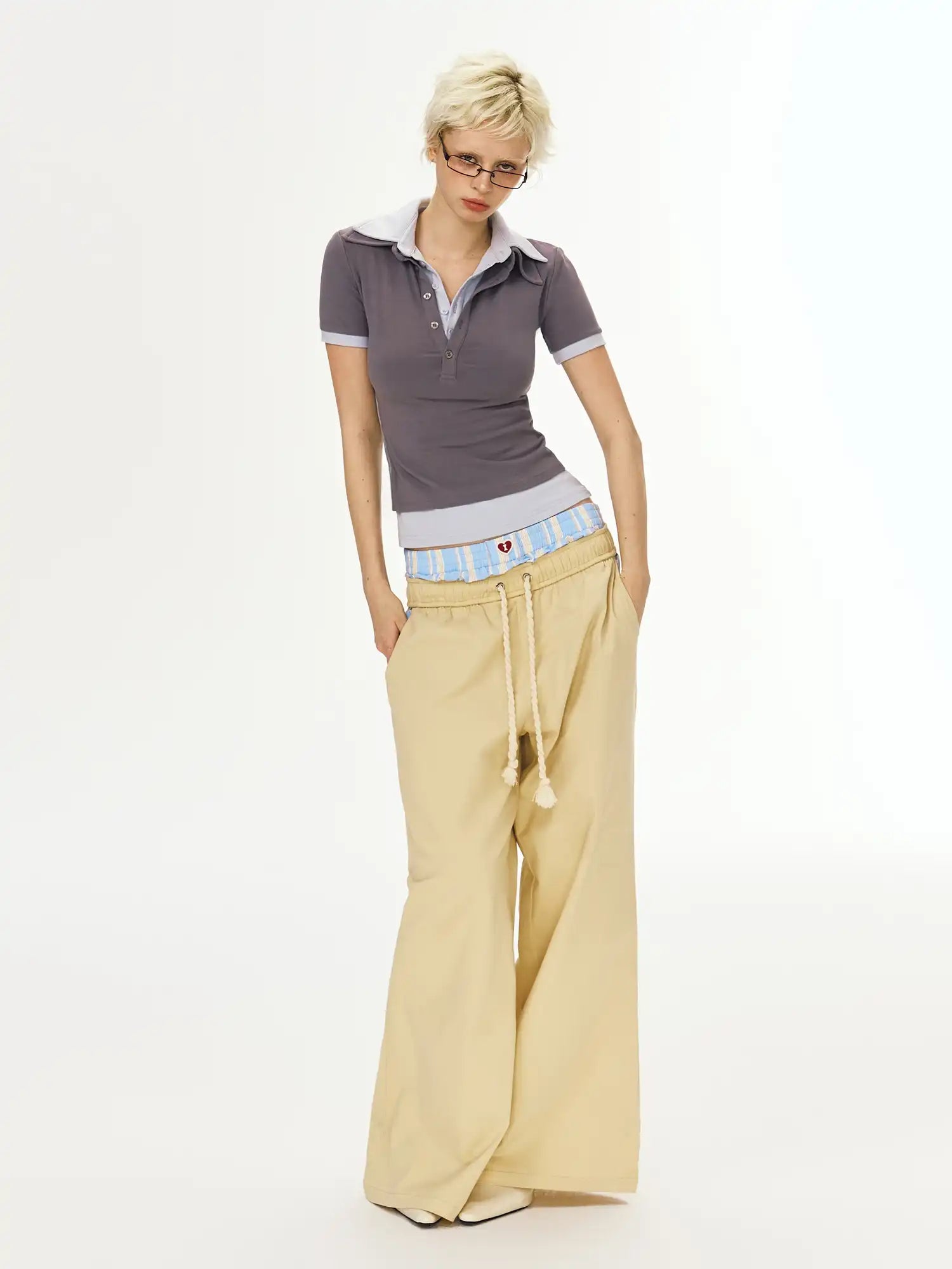 Deleteex Color Block Waist Palazzo Pants | Canton Collective