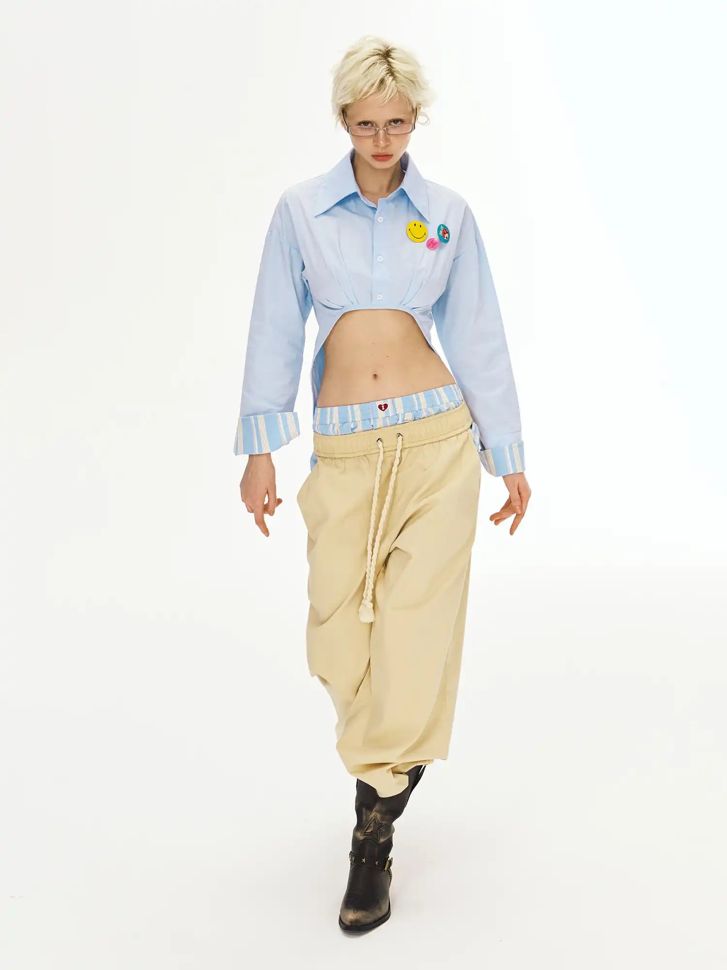 Deleteex Color Block Waist Palazzo Pants | Canton Collective