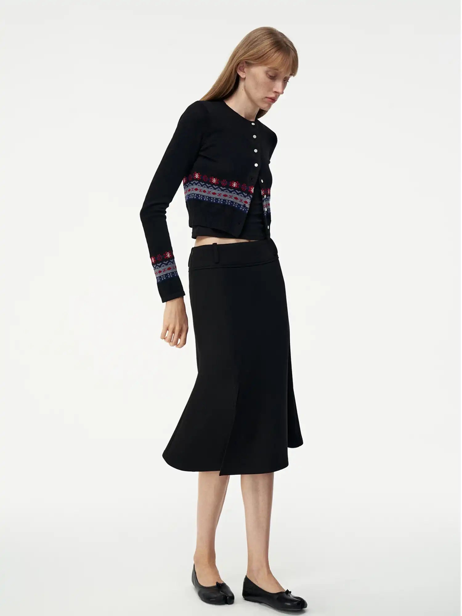 FIRST FLOOR Colorblock Fair Isle Knit Cardigan | Canton Collective