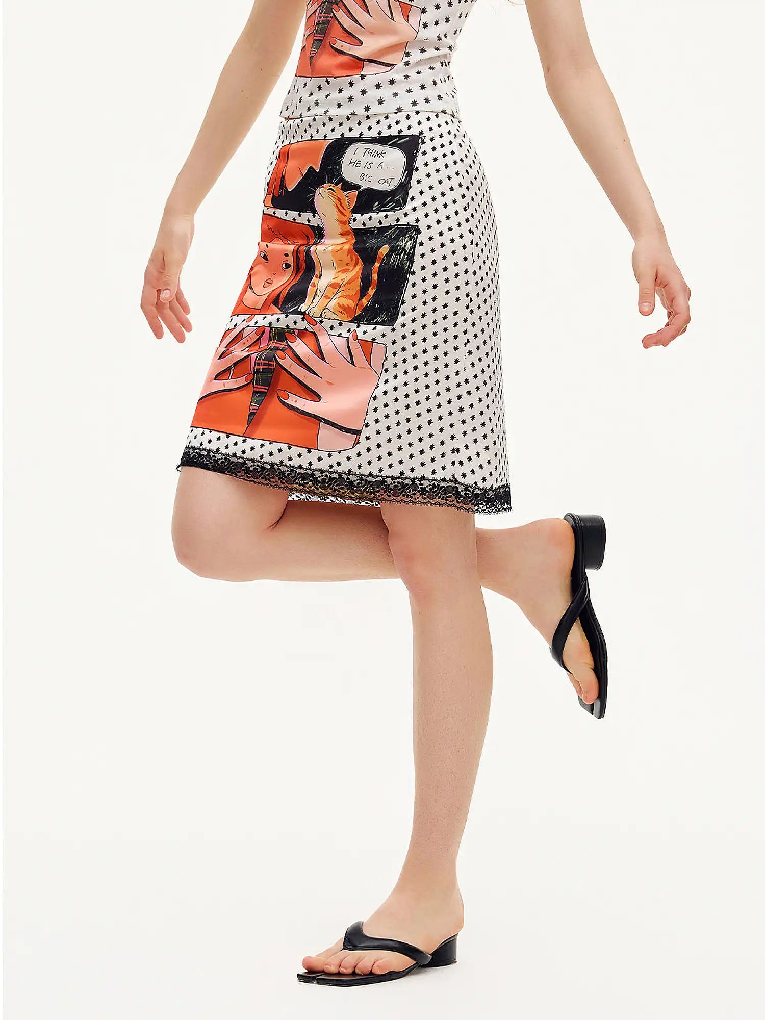 Canton_Collective_Comic Print A-Line Mini Skirt_Details_1