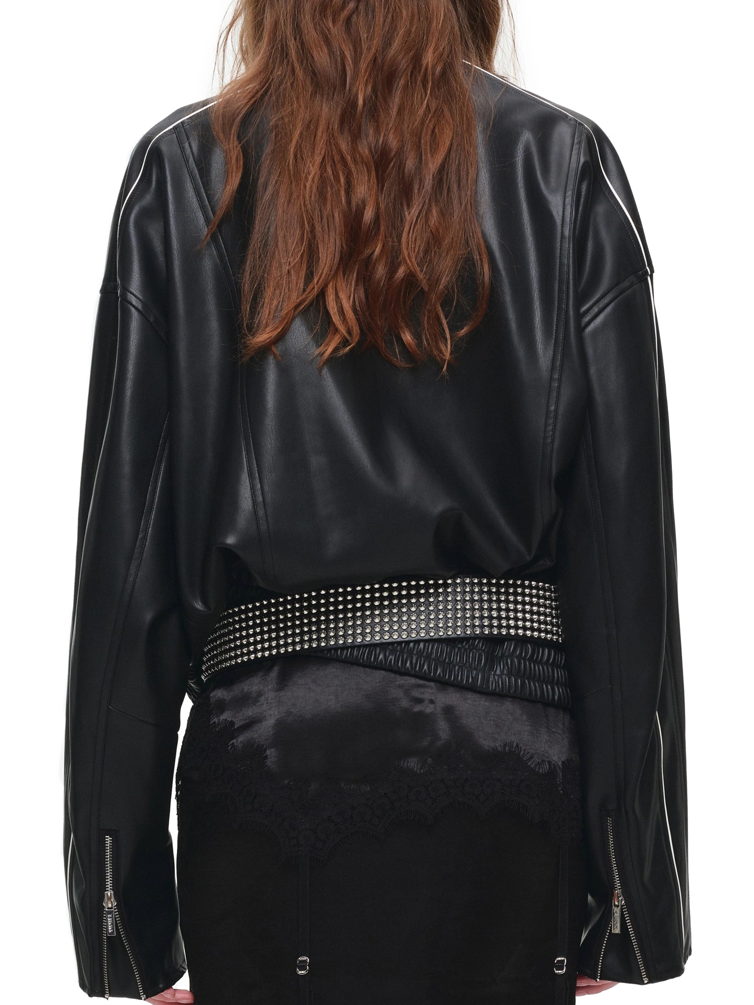 1Jinn Studio Contrast Y2K PU Leather Jacket | Canton Collective