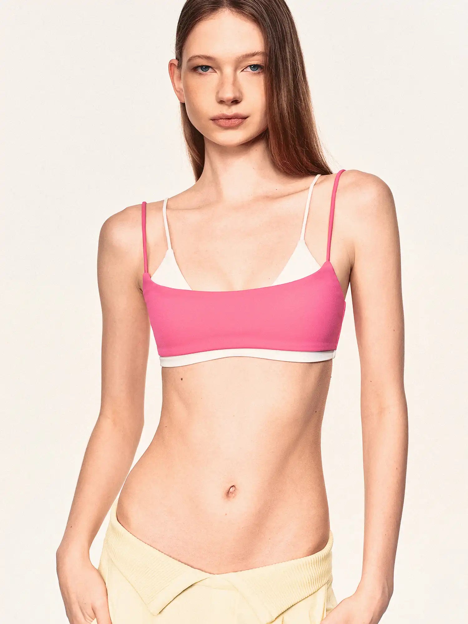 Ayo Contrast Double Layered Bralette | Canton Collective