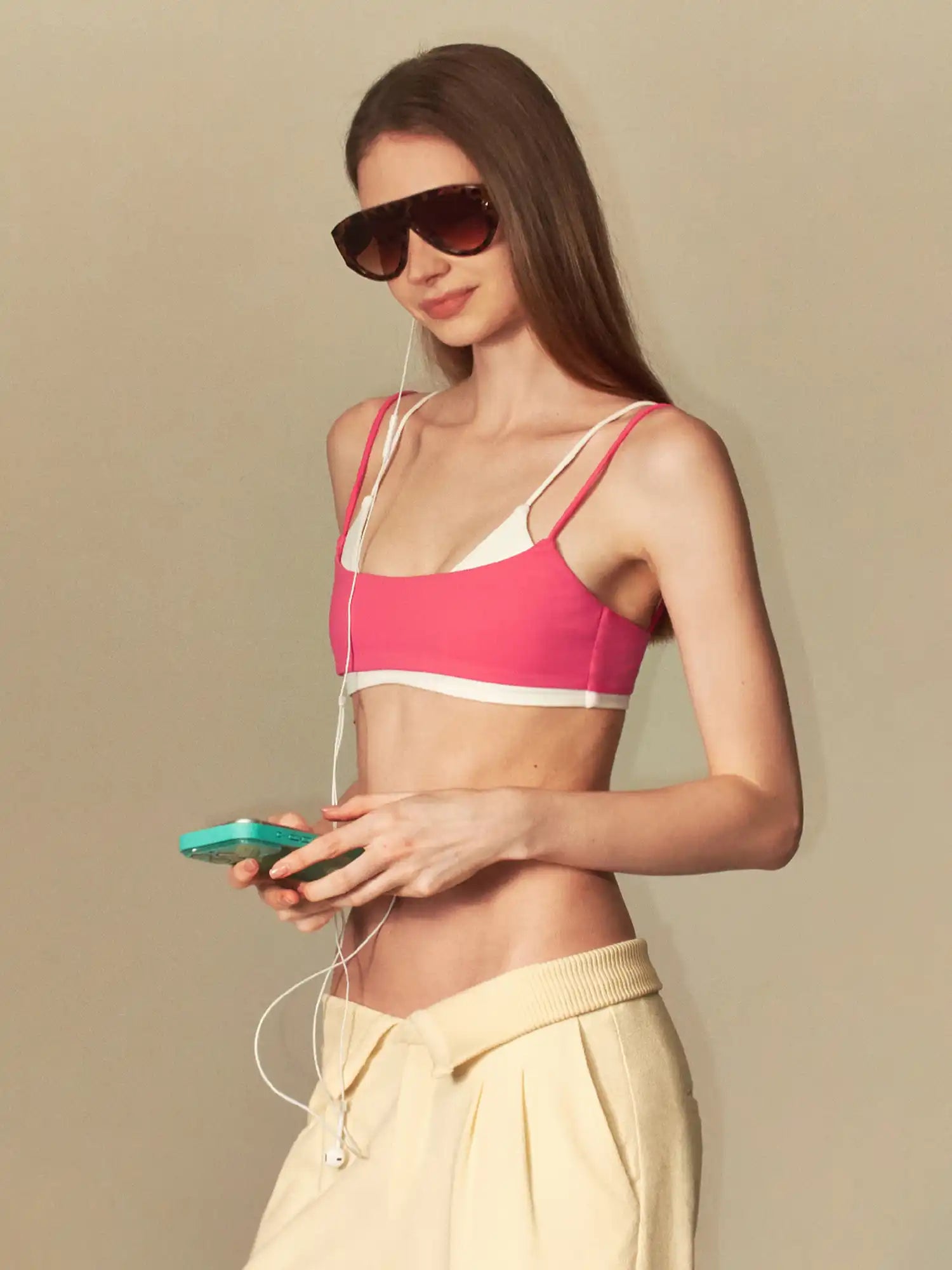 Ayo Contrast Double Layered Bralette | Canton Collective