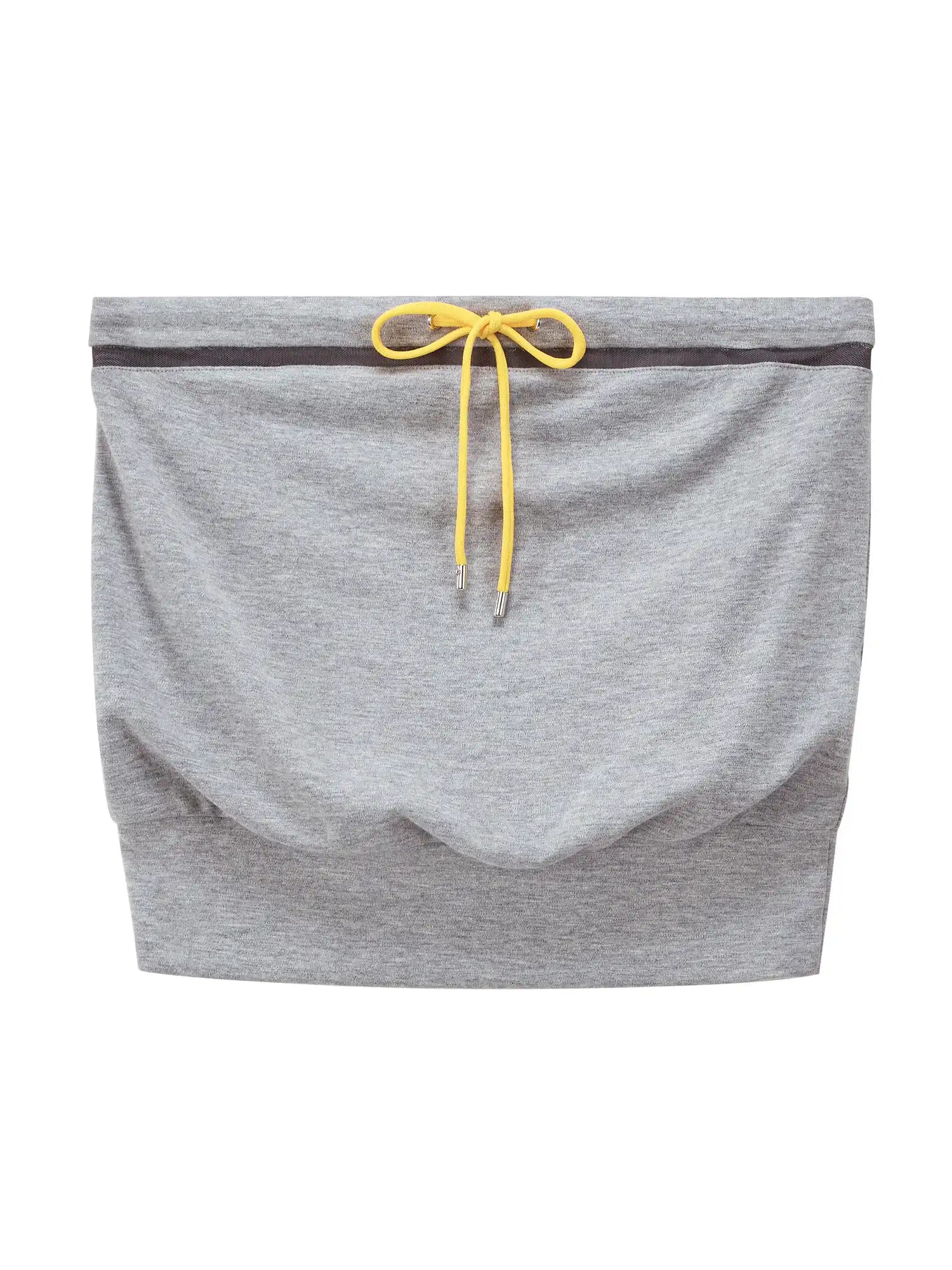 Ayo Contrast Drawstring Knit Strapless Top | Canton Collective