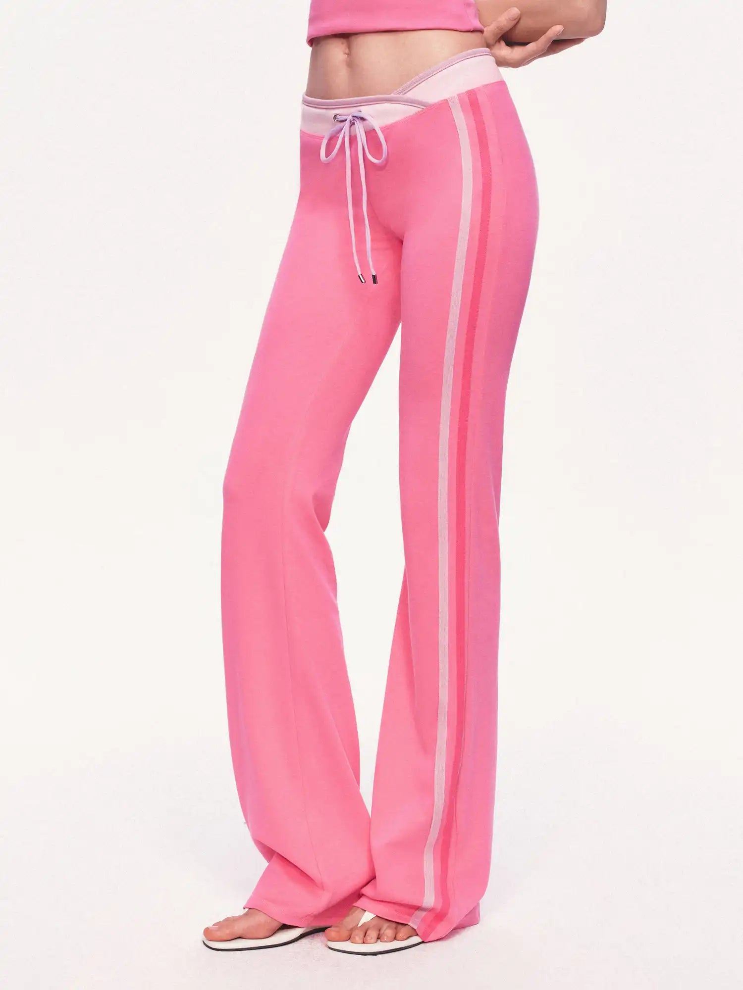 Ayo Contrast Stripe Crossover Flare Leggings | Canton Collective