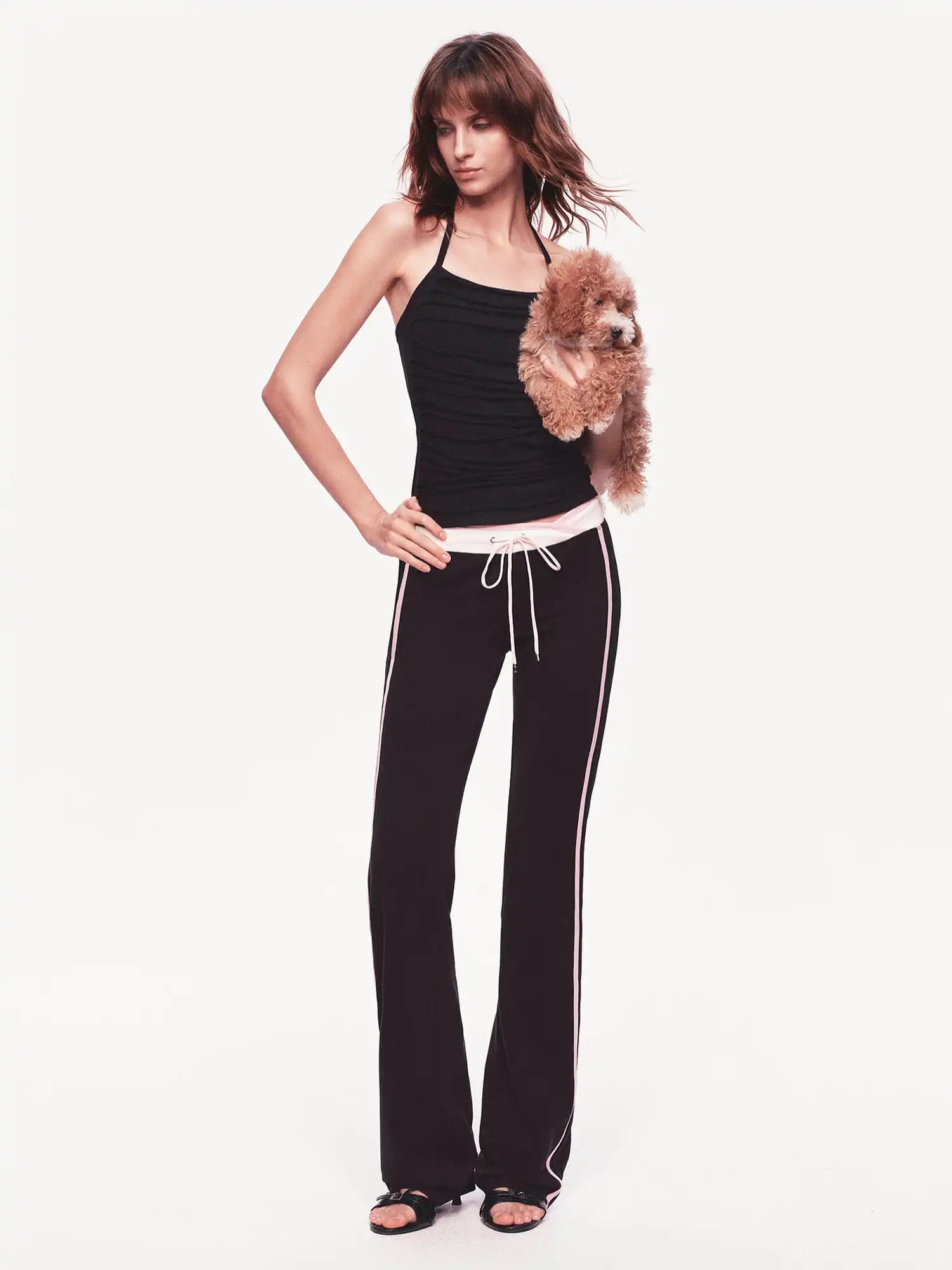 Ayo Contrast Stripe Crossover Flare Leggings | Canton Collective