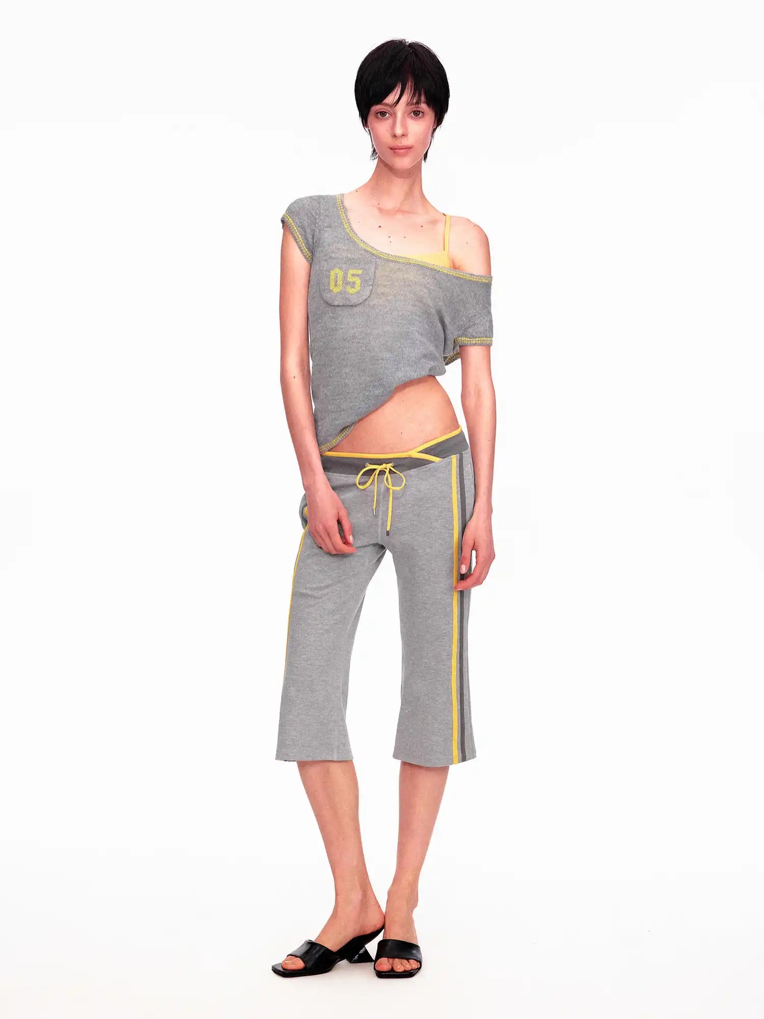 Ayo Contrast Stripe Flare Capri Pants | Canton Collective