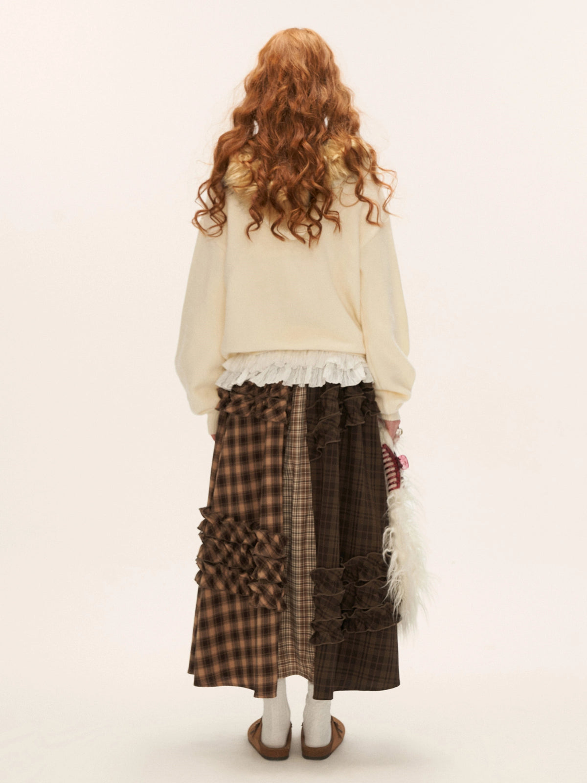 MAMC Coquette Knit Faux Fur Collar Hooded Sweater | Canton Collective
