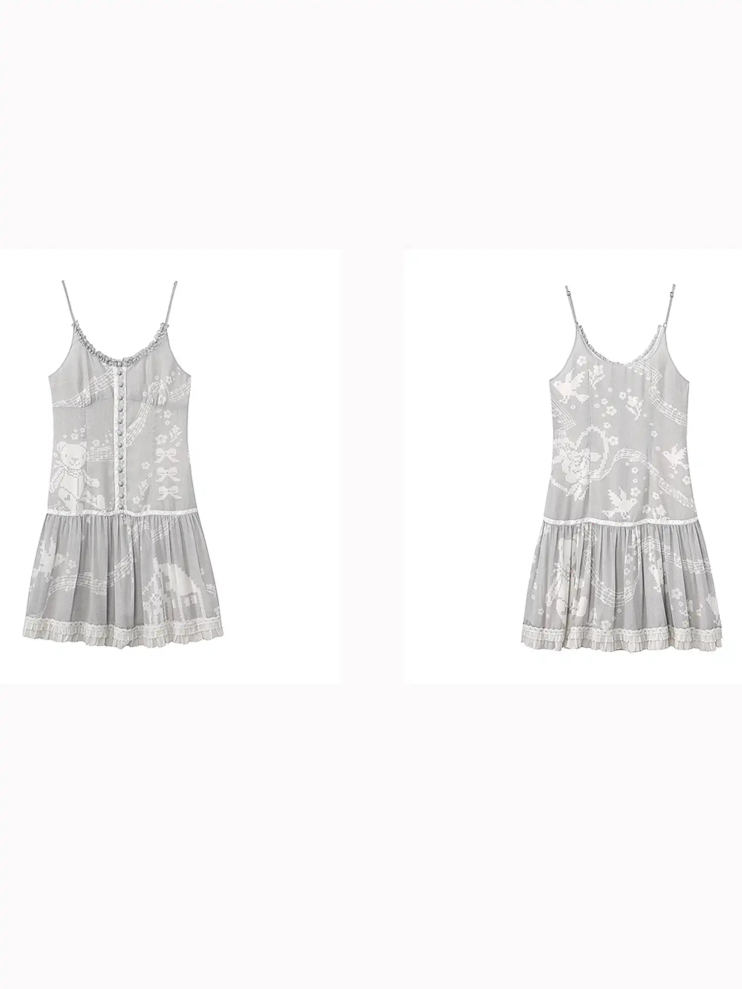 Deleteex Coquette Printed Chiffon Cami Dress | Canton Collective