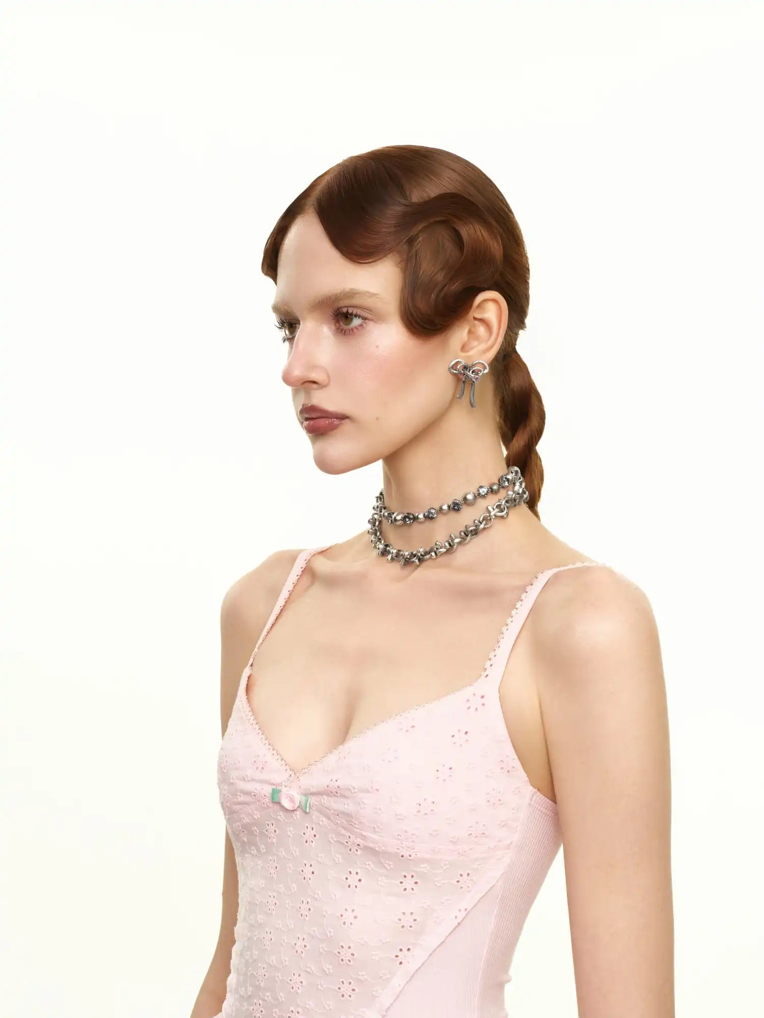 1Jinn M2M Coquette Sculptural Zircon Choker Necklace | Canton Collective