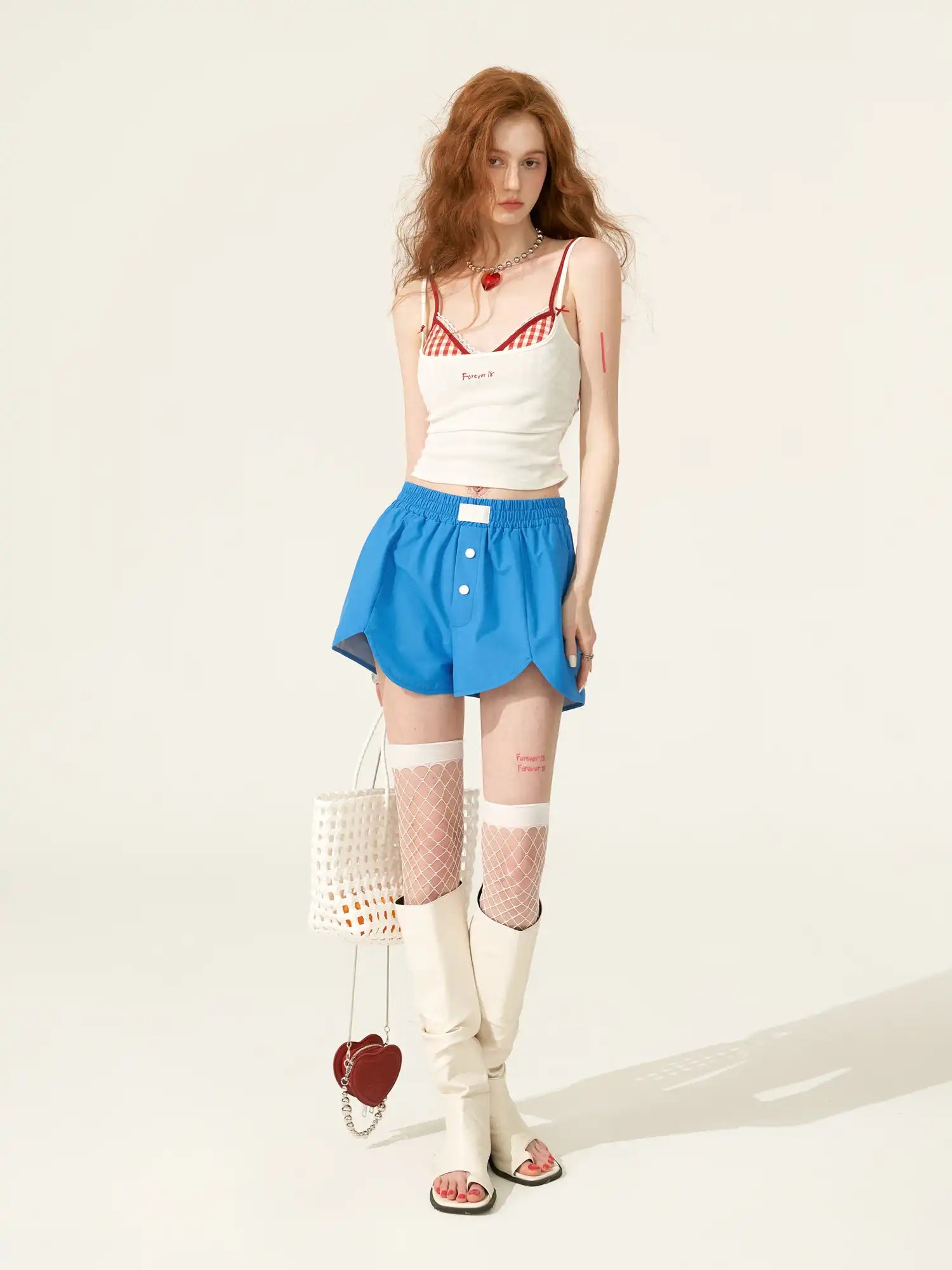 MAMC Coquette White Fitted Cotton Cami Top | Canton Collective