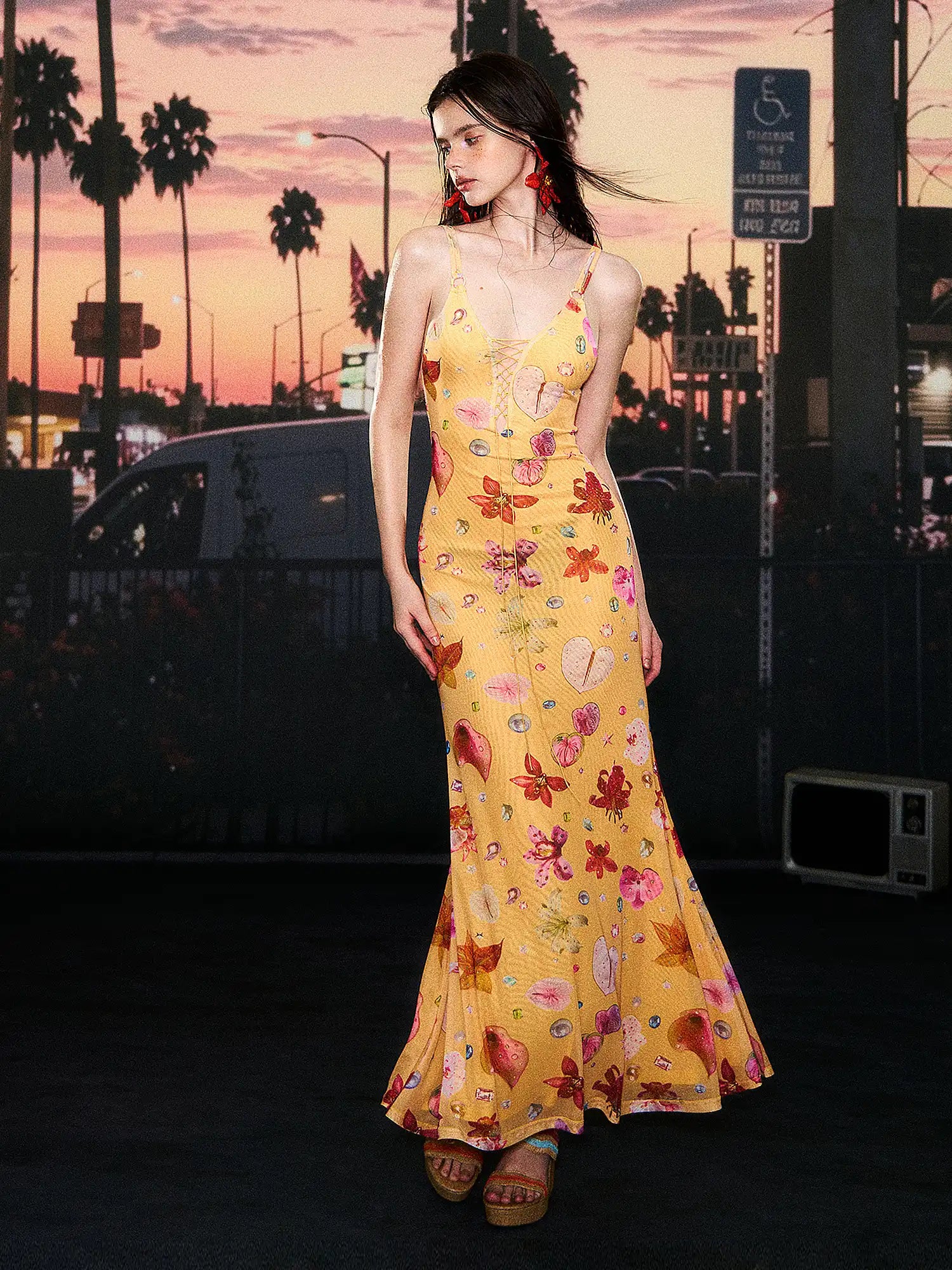 Deleteex Corset Lace-Up Mermaid Slip Dress | Canton Collective