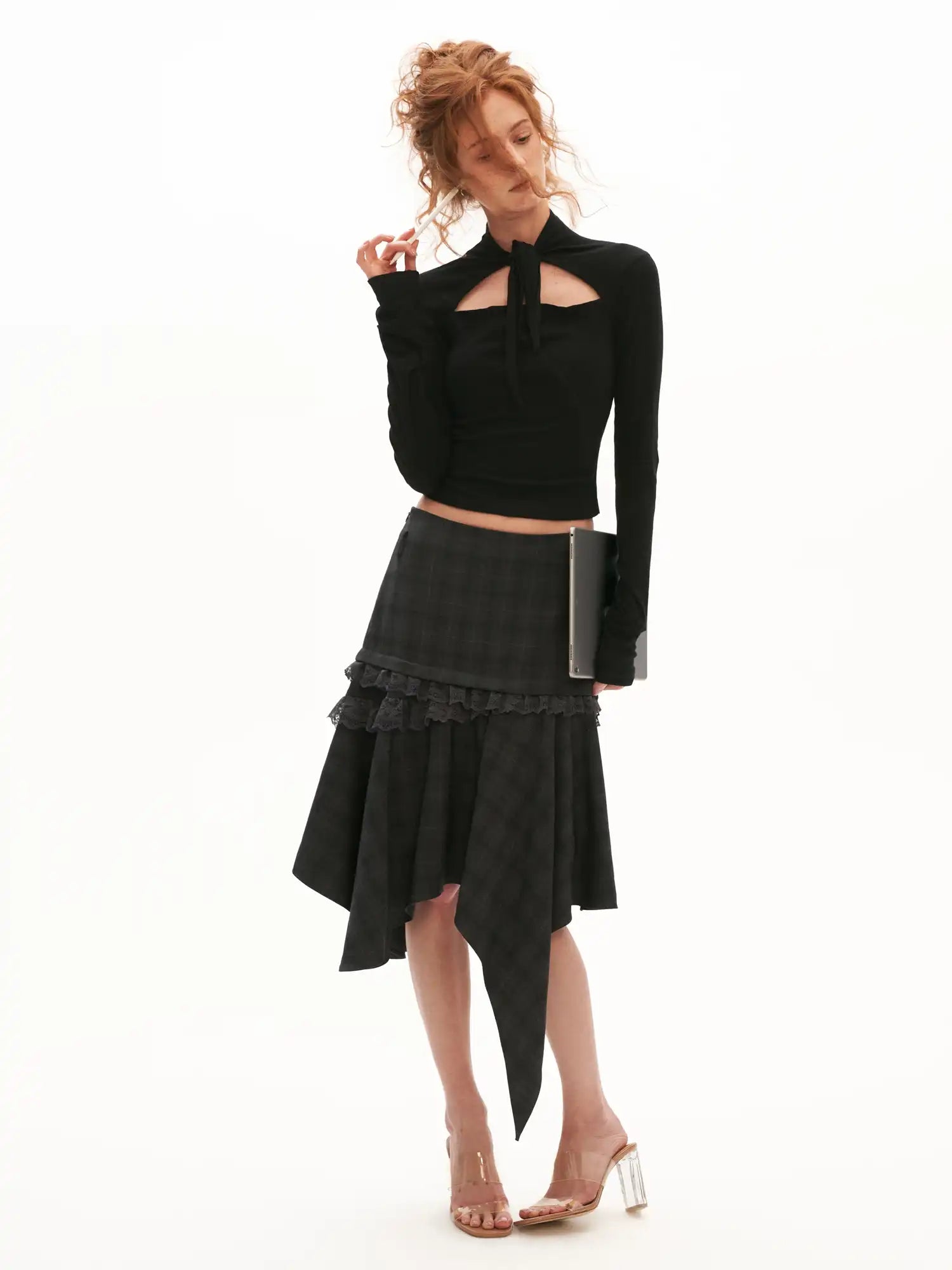 MAMC Cotton Long Sleeve Keyhole Top | Canton Collective