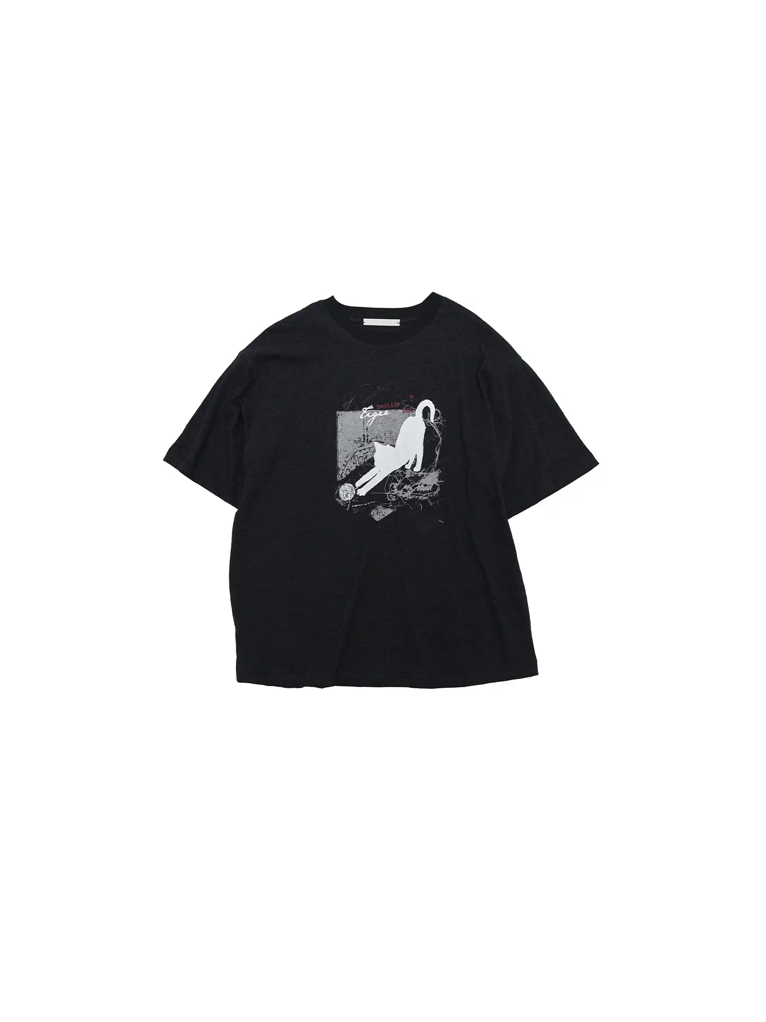 CantonCollective Design Cotton Oversized T-Shirt with Cat Print | Canton Collective
