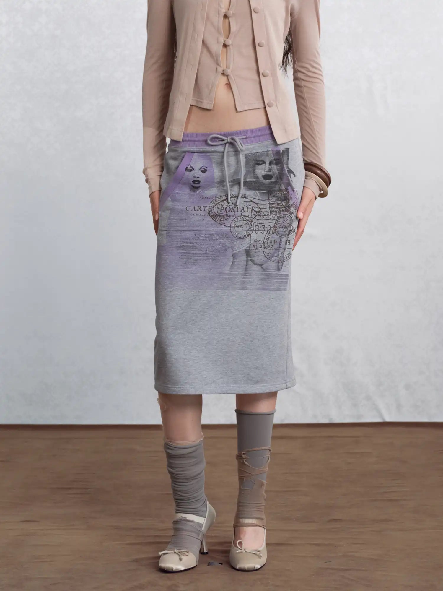 I'M STILL IN Cotton Portrait Print Skirt | Canton Collective
