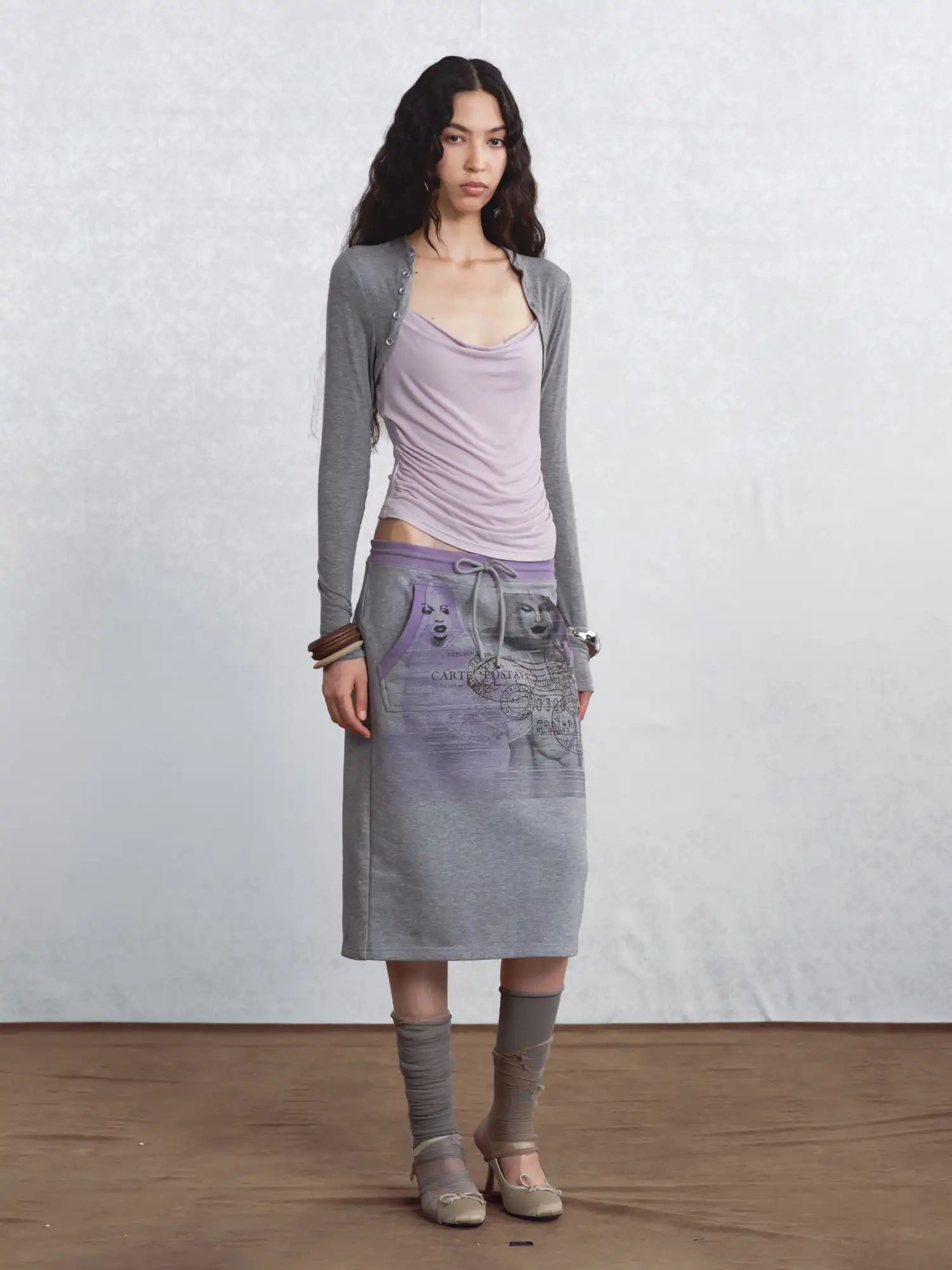 I'M STILL IN Cotton Portrait Print Skirt | Canton Collective