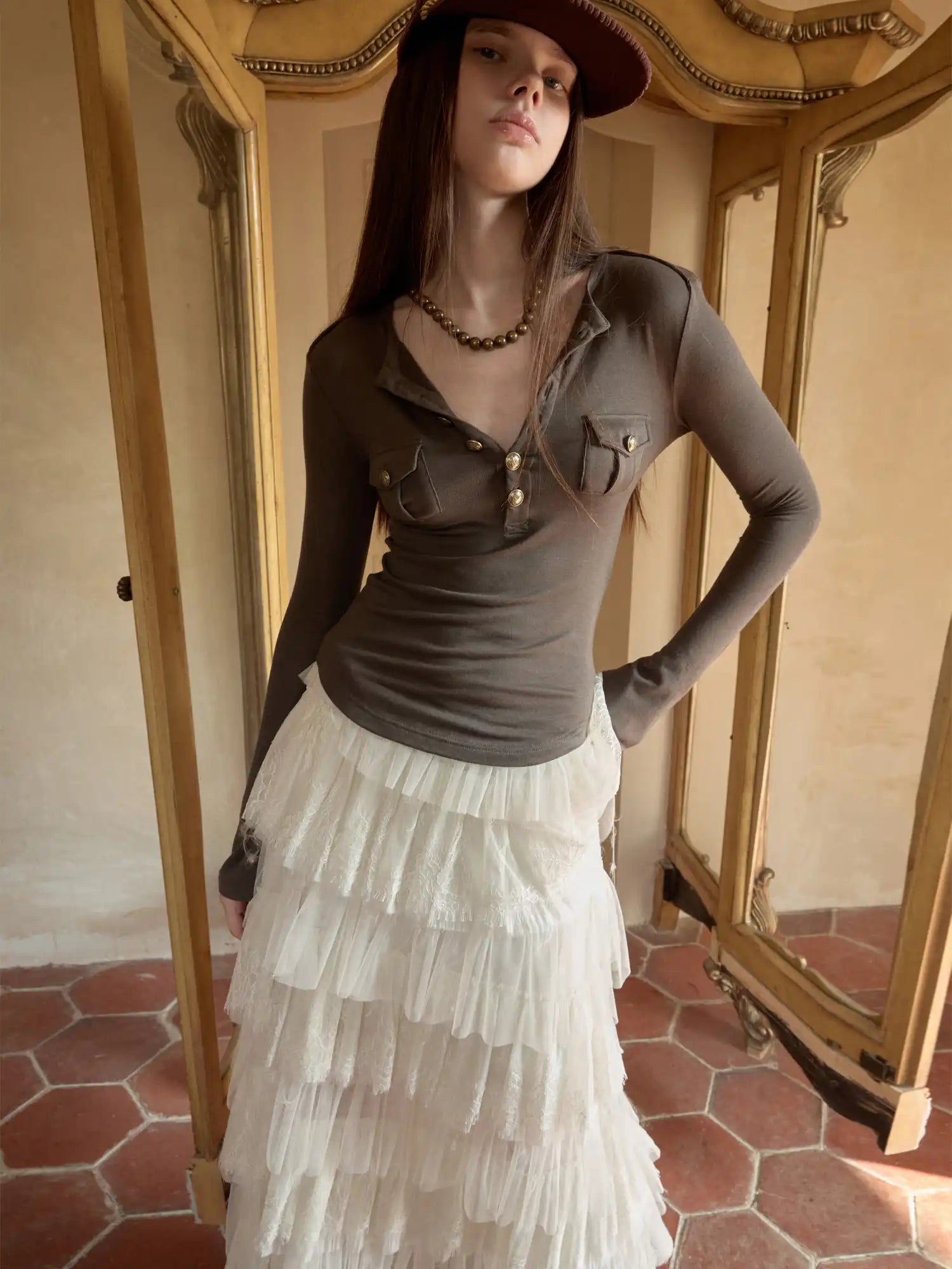 1Jinn Studio Court Y2K Romantic Tulle Cake Maxi Skirt | Canton Collective