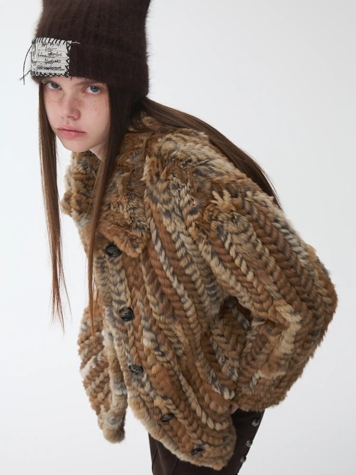 1Jinn Studio Cozy Maillard Rabbit Fur Coat | Canton Collective