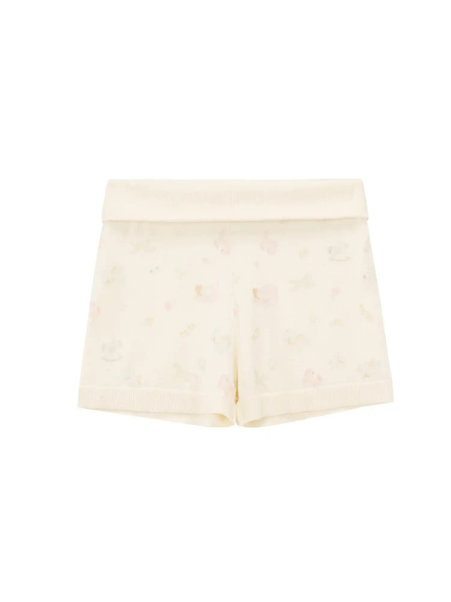 Ayo Cream Fold Over Knit Lounge Shorts | Canton Collective