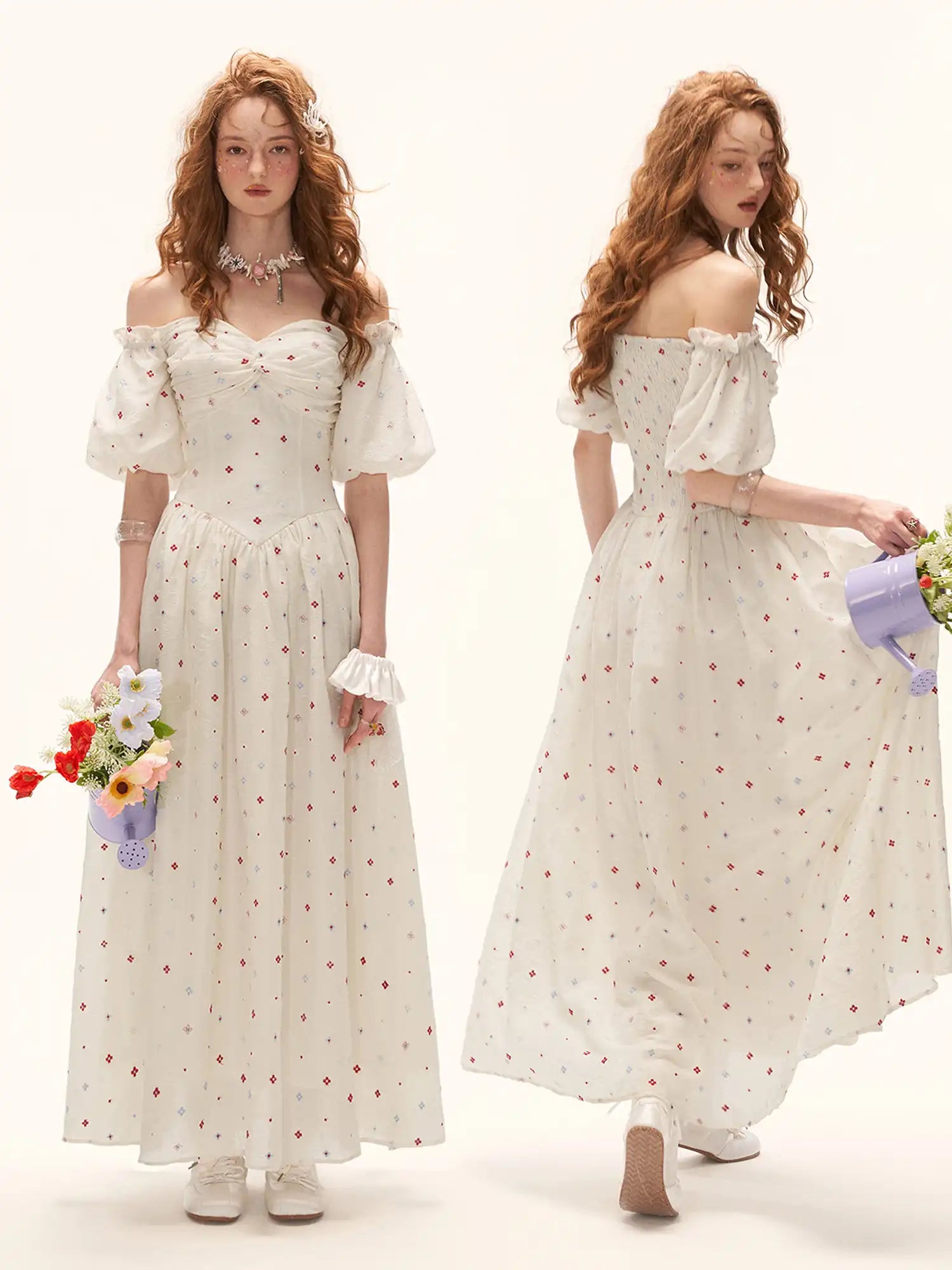 MAMC Cream Twisted Strapless Corset Dress | Canton Collective