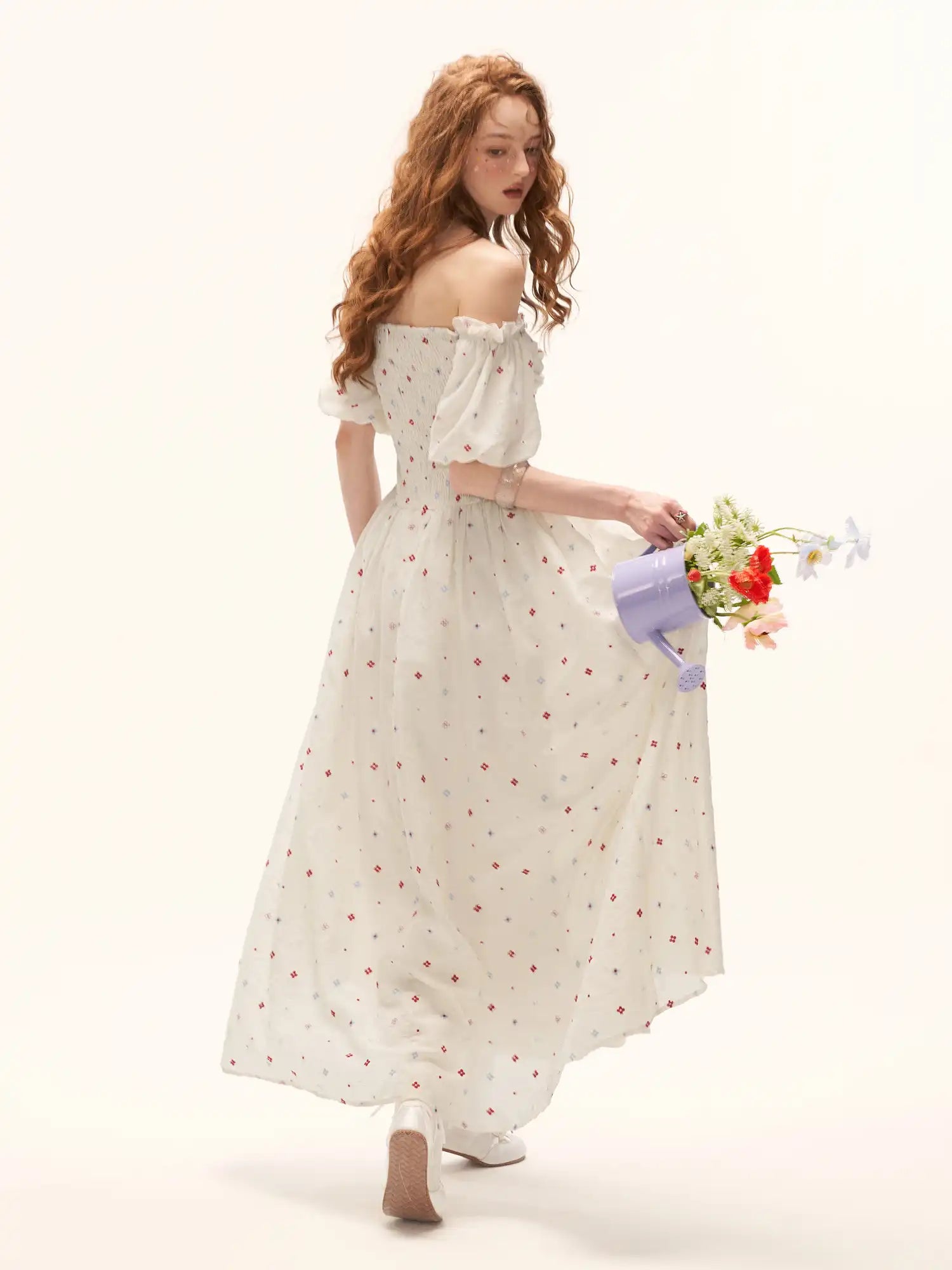 MAMC Cream Twisted Strapless Corset Dress | Canton Collective
