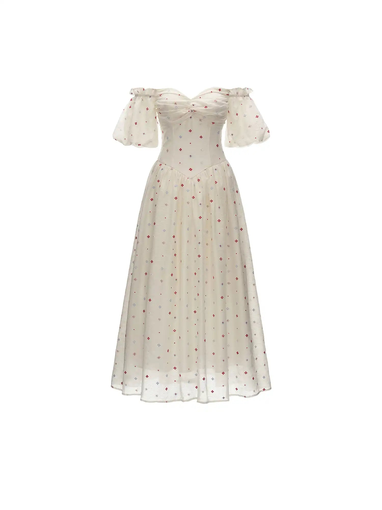 MAMC Cream Twisted Strapless Corset Dress | Canton Collective