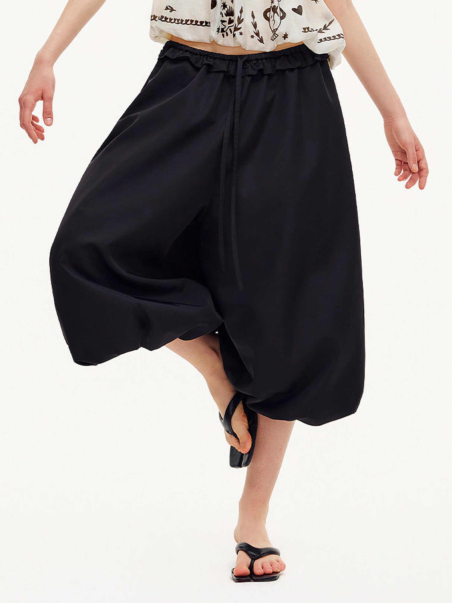 Outtheblue Cropped Gathered Wide-Leg Balloon Pants | Canton Collective