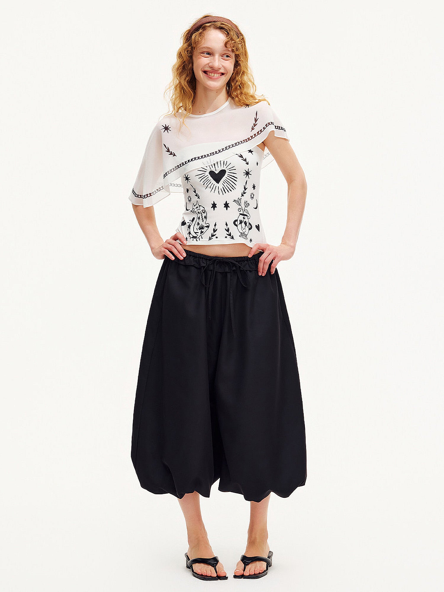 Outtheblue Cropped Gathered Wide-Leg Balloon Pants | Canton Collective
