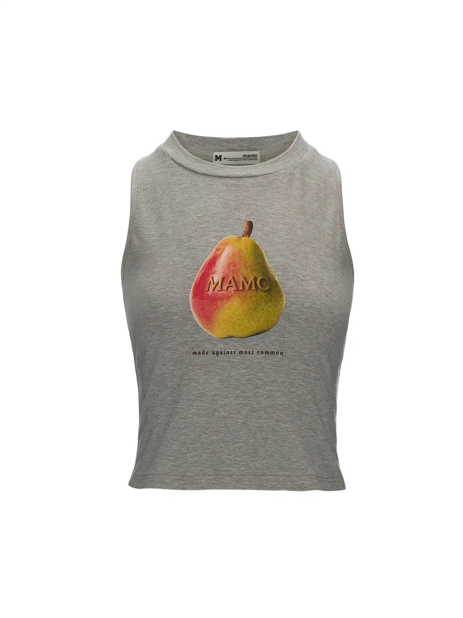 MAMC Cropped Jersey Vest Top with Pear Graphic | Canton Collective