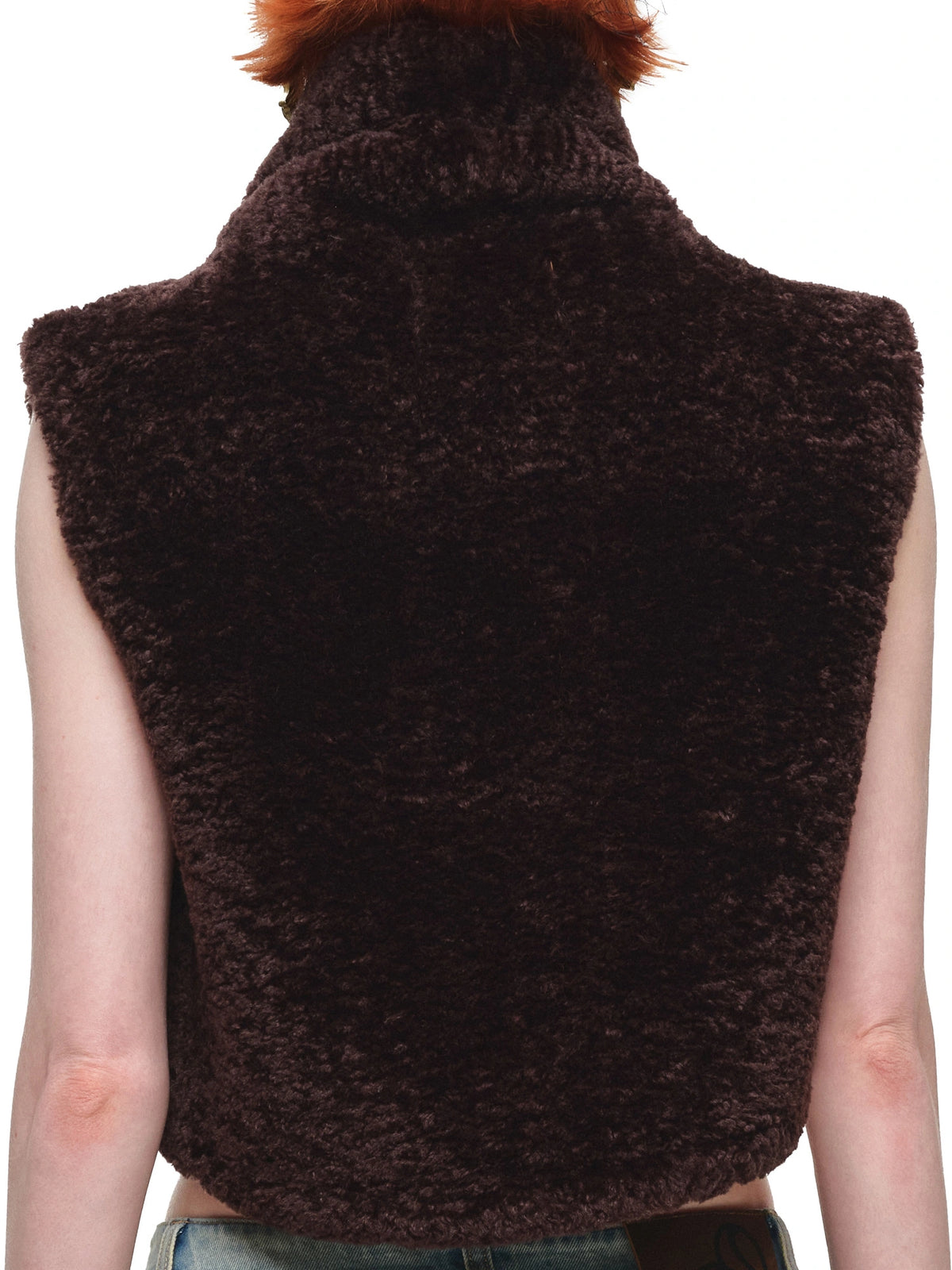 1Jinn Studio Cropped Leopard Faux Fur Buckle Vest | Canton Collective