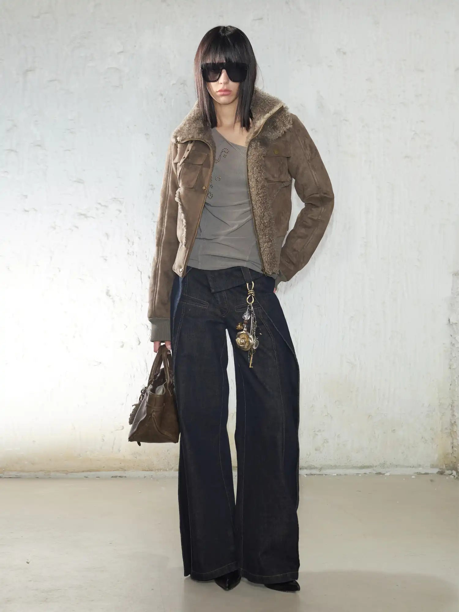 2th Desire Cropped Shearling Jacket | Canton Collective