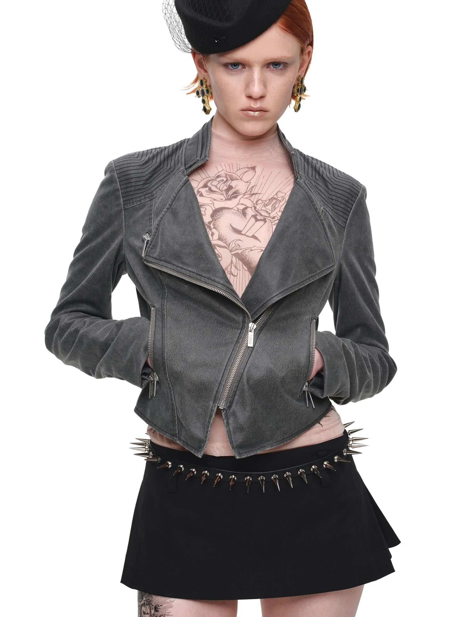 1Jinn Studio Cropped Vintage Leather Jacket | Canton Collective