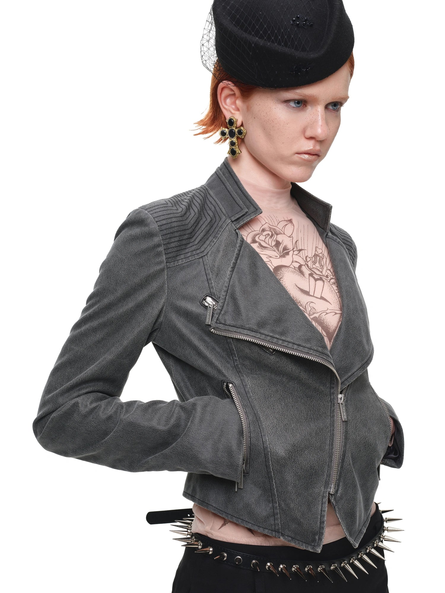 1Jinn Studio Cropped Vintage Leather Jacket | Canton Collective