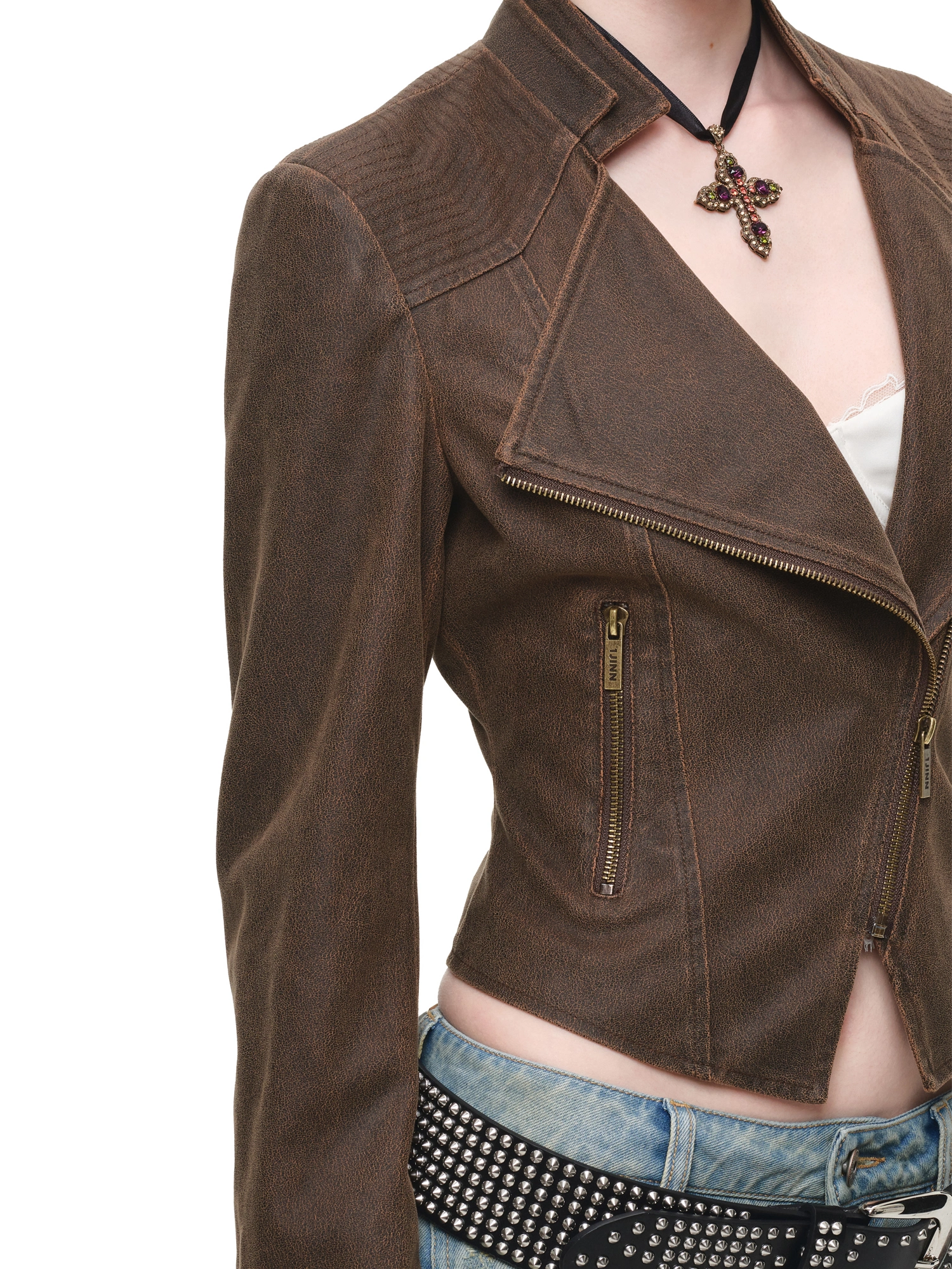 1Jinn Studio Cropped Vintage Leather Jacket | Canton Collective