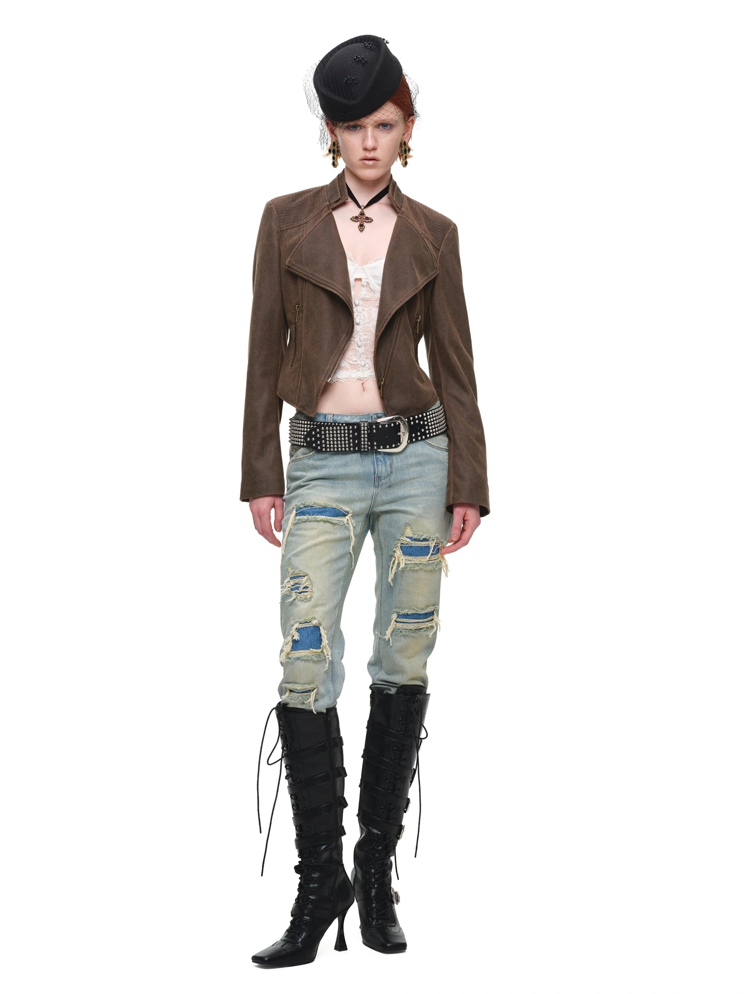 1Jinn Studio Cropped Vintage Leather Jacket | Canton Collective