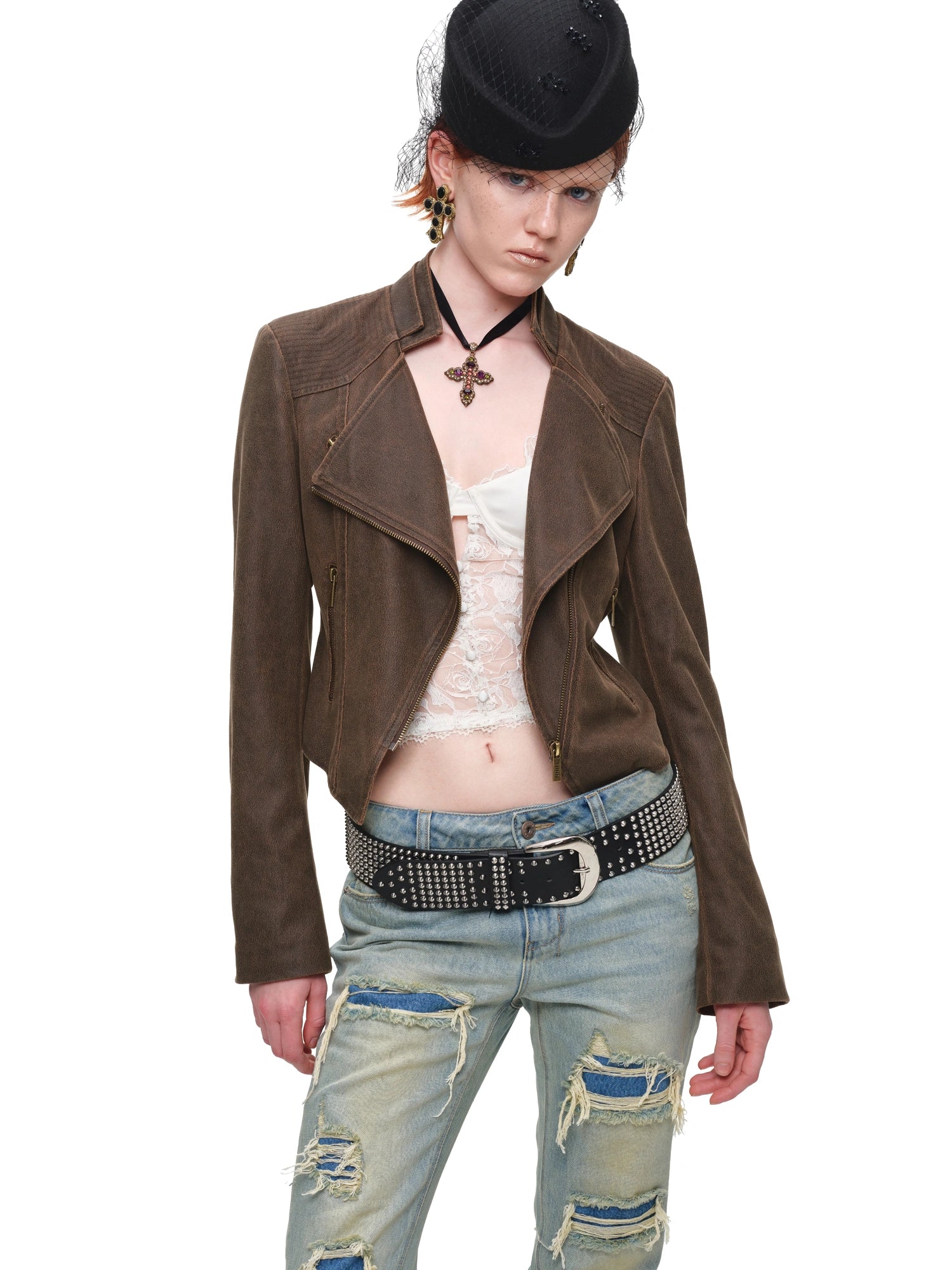 1Jinn Studio Cropped Vintage Leather Jacket | Canton Collective