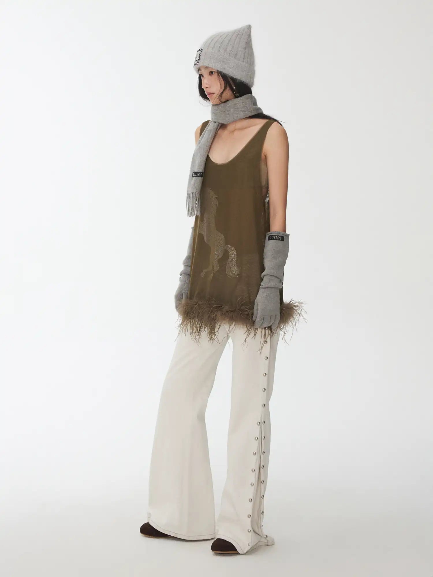 1Jinn Studio Crystal Horse Sheer Mesh Tank | Canton Collective